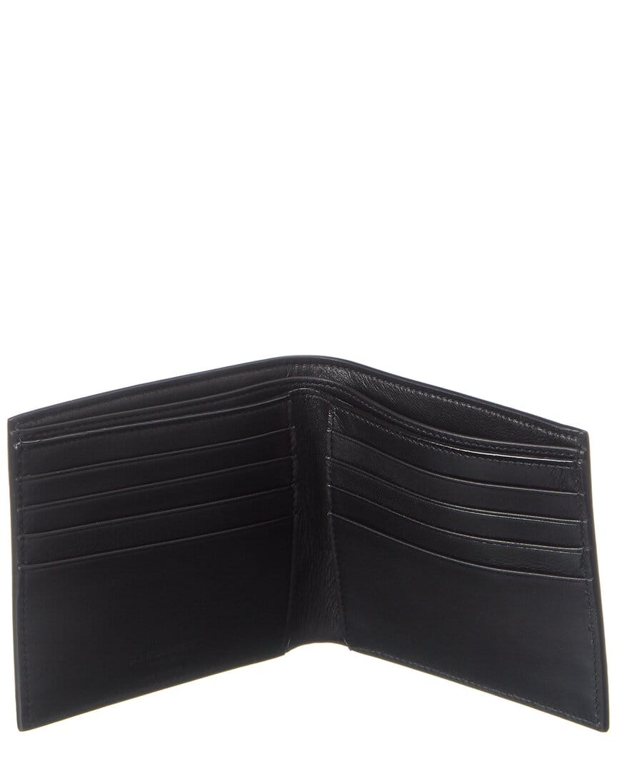 Saint Laurent East/West Croc - Embossed Leather Wallet
