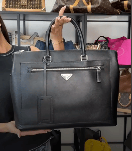 Prada P26041159 Prada Briefcase Black Saffiano