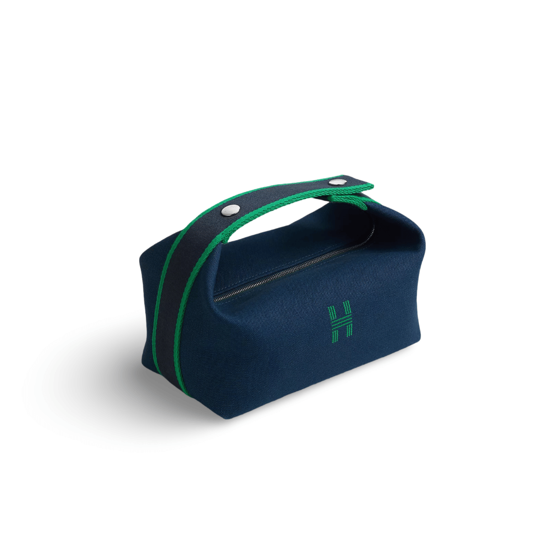 Hermes Bride A Brac Canvas Small Model Case Navy