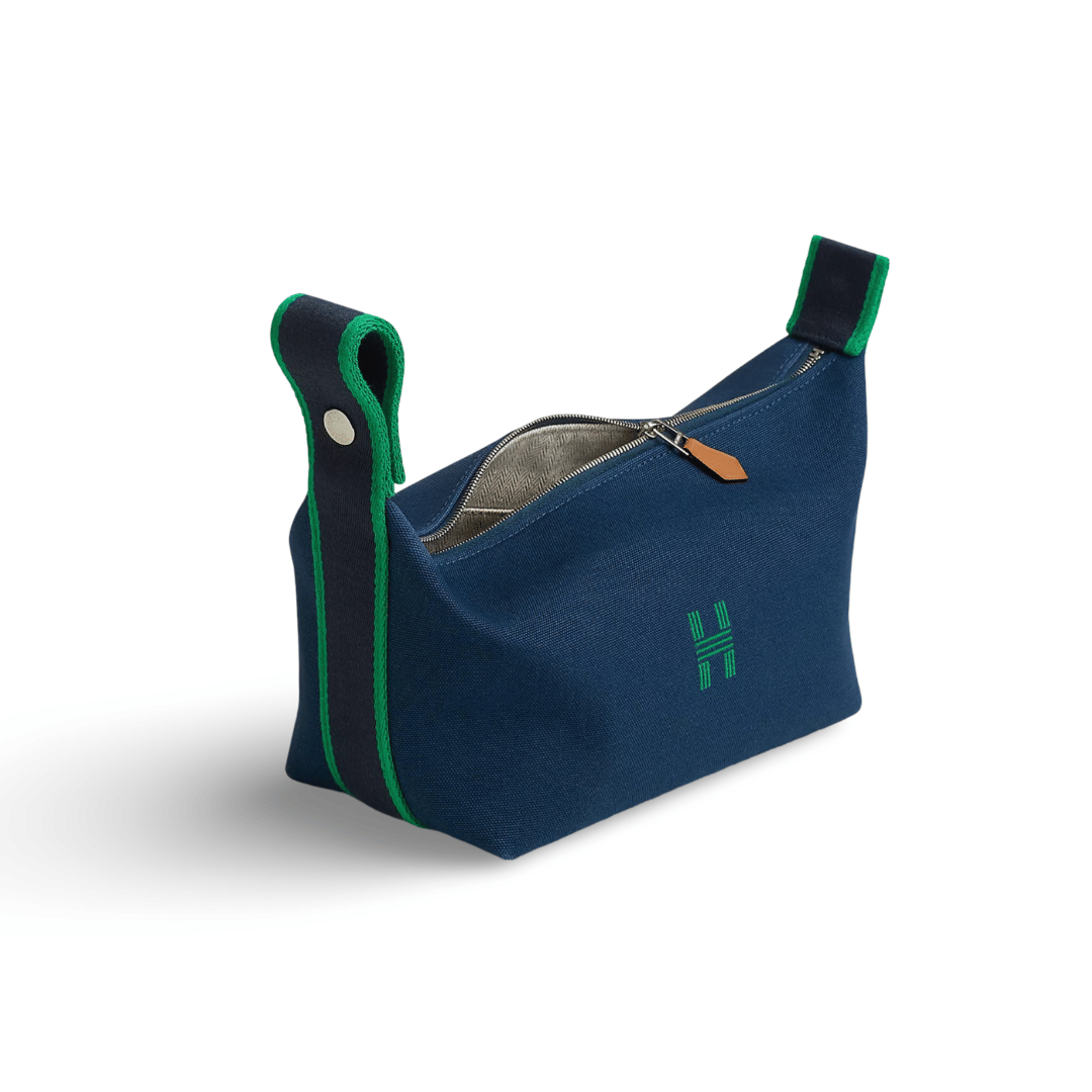 Hermes Bride A Brac Canvas Small Model Case Navy