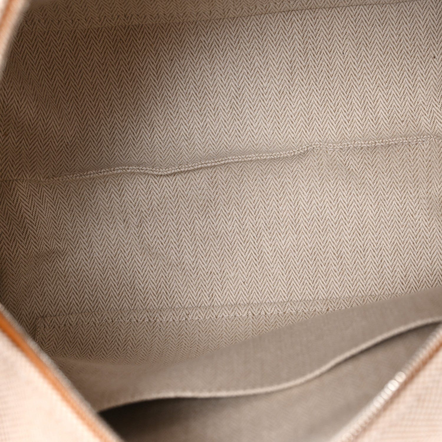 Hermes Canvas Large Bride - A - Brac Cabriole Case Biscuit