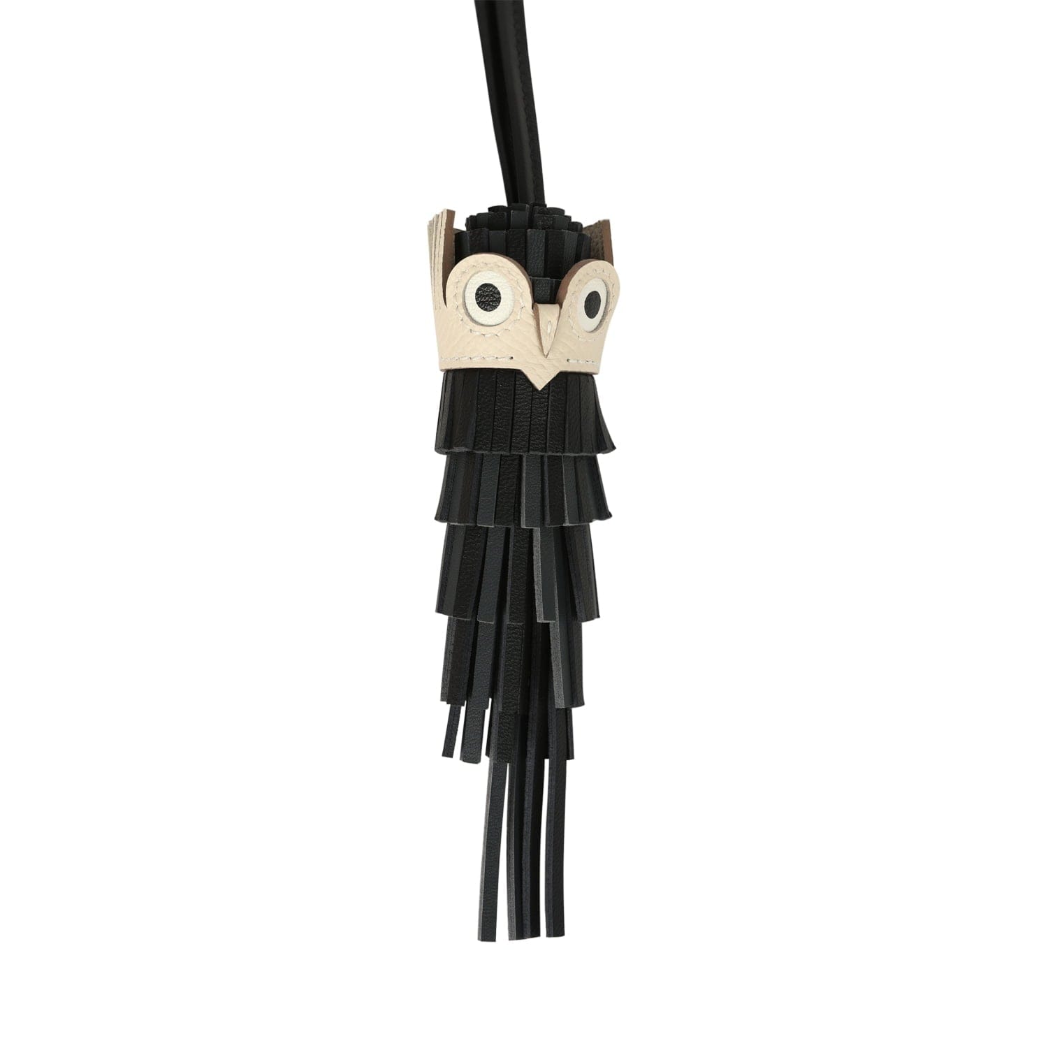 Hermes Chouette Charm Black, Gris Misty, Blanc, Craie Milo Lambskin, Swift, Epsom