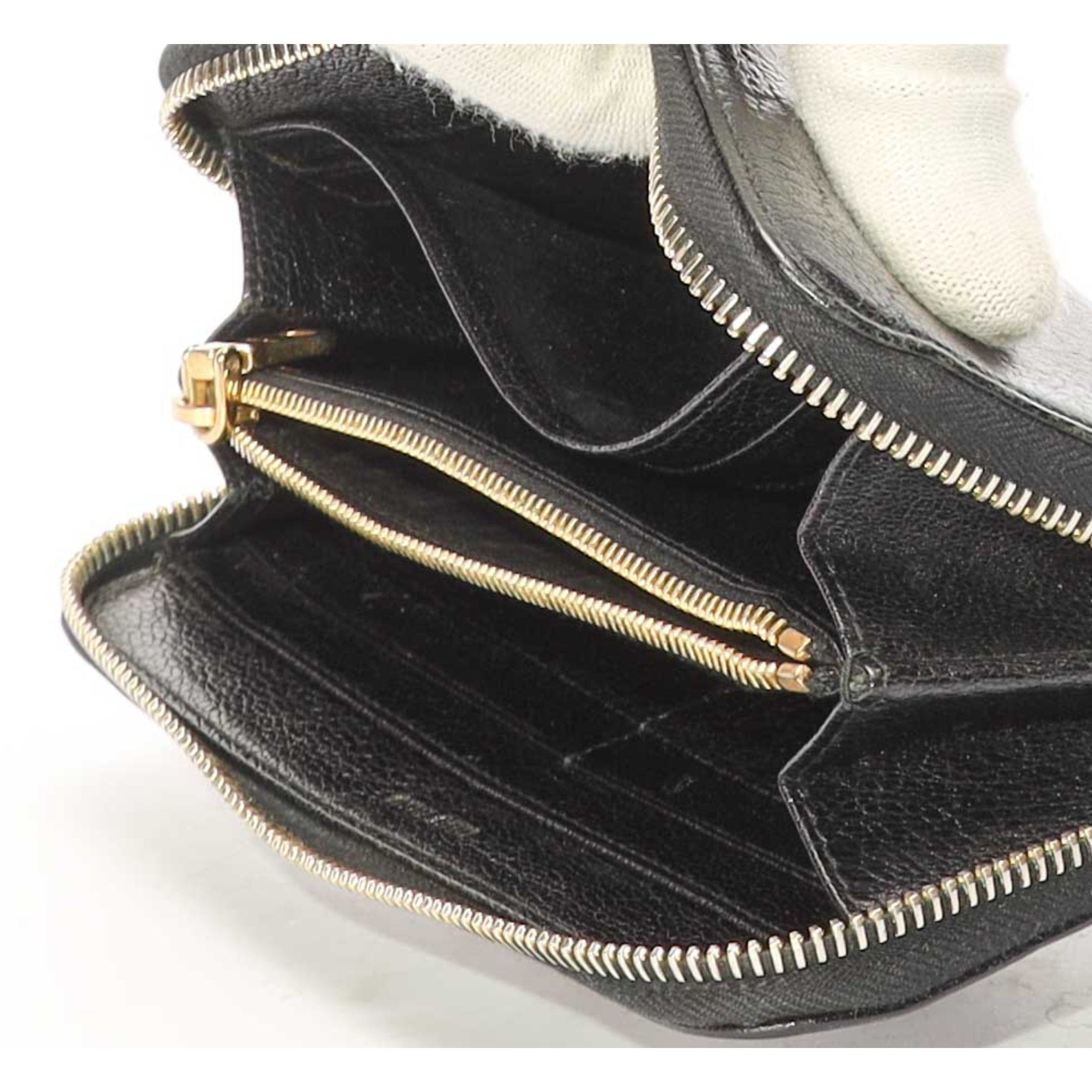 Miu Miu Black Bow Zip Wallet