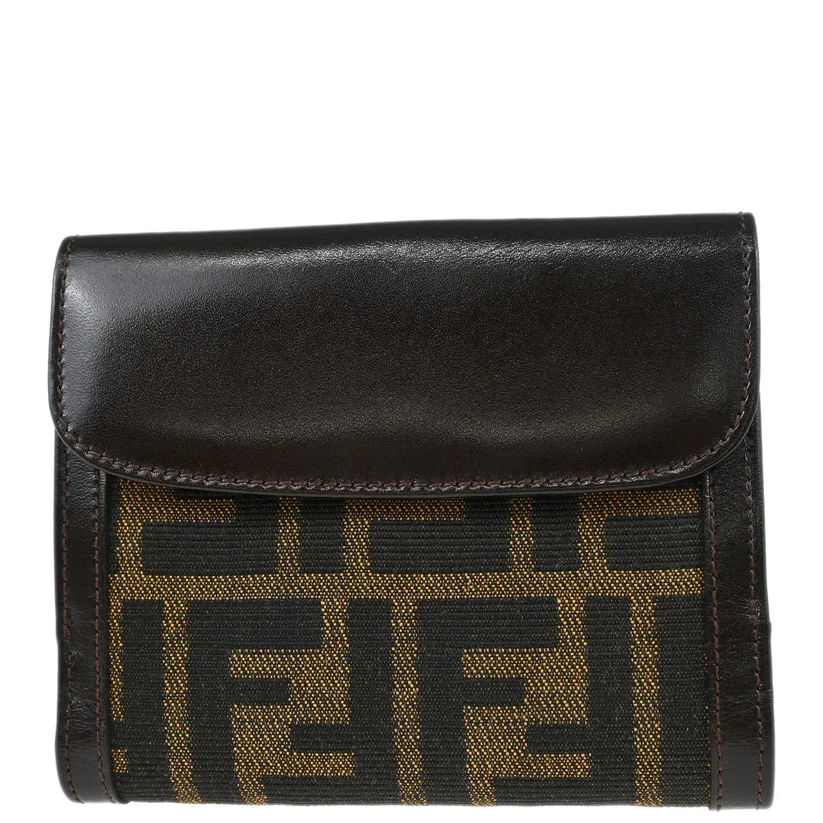 Fendi 2000 Brown Zucca Wallet Purse