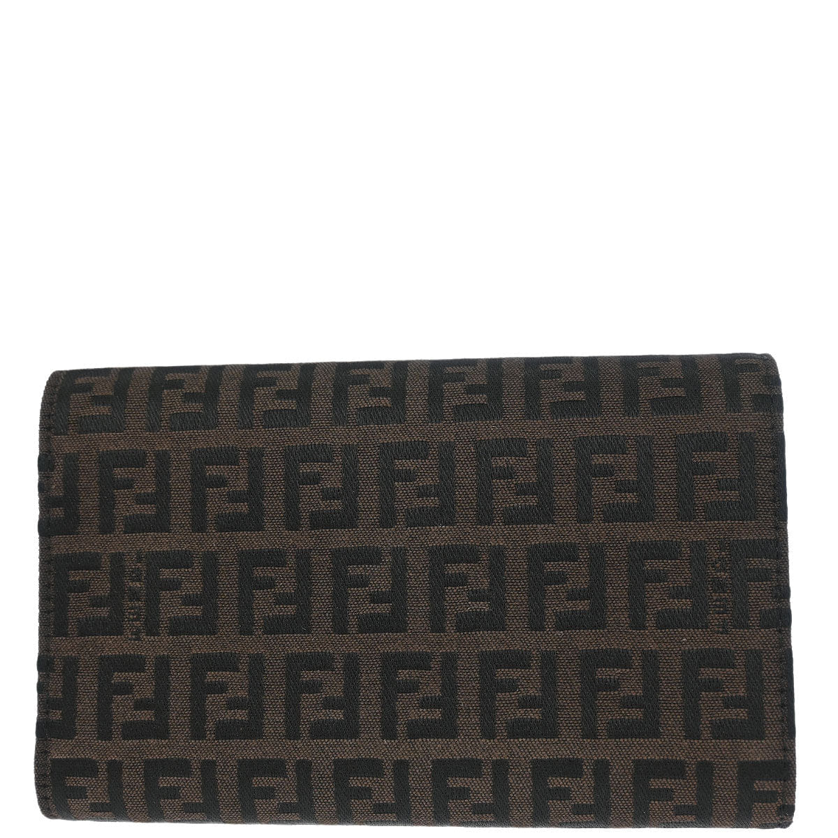 Fendi Brown Zucchino Trifold Wallet