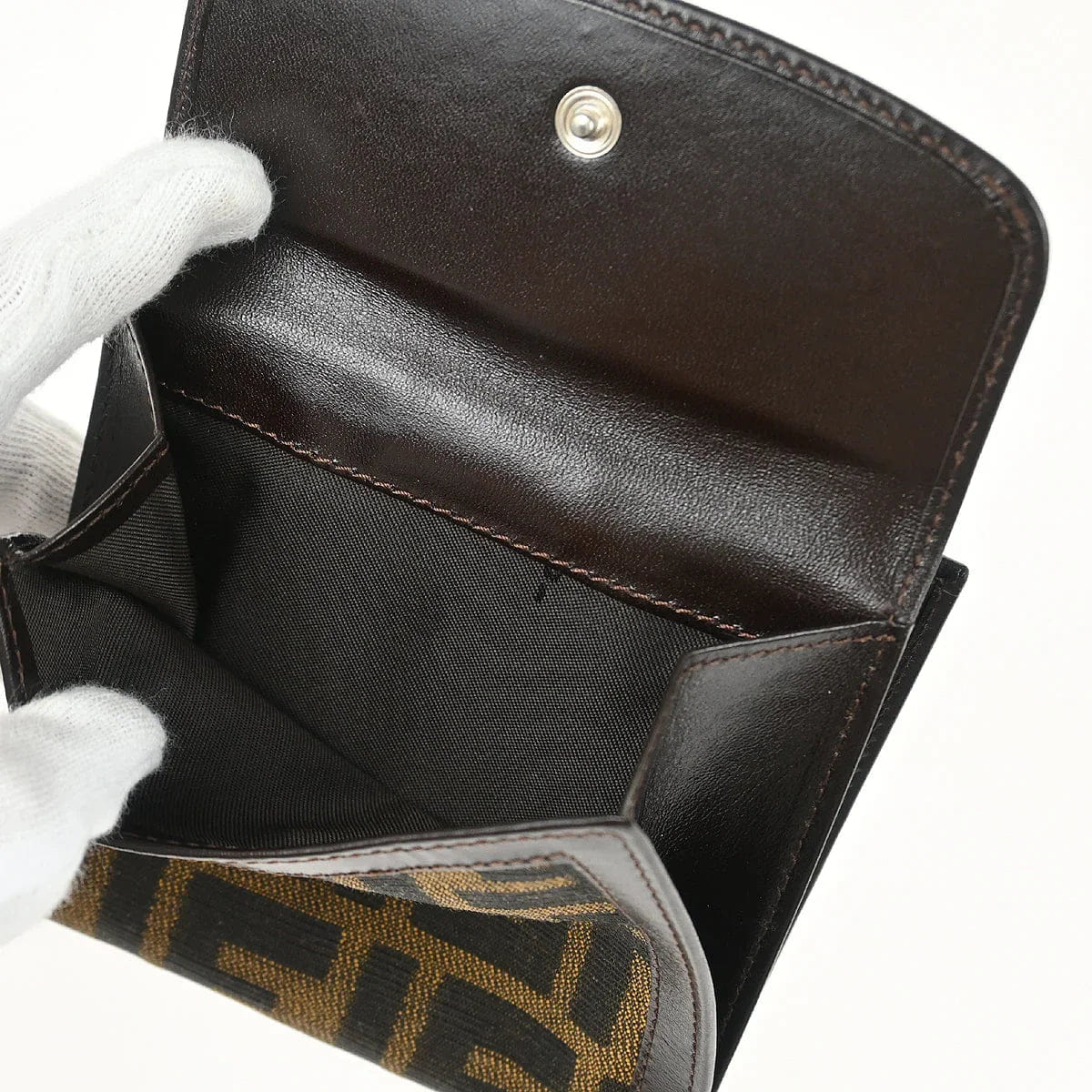 Fendi 2001 Brown Zucca Wallet Purse