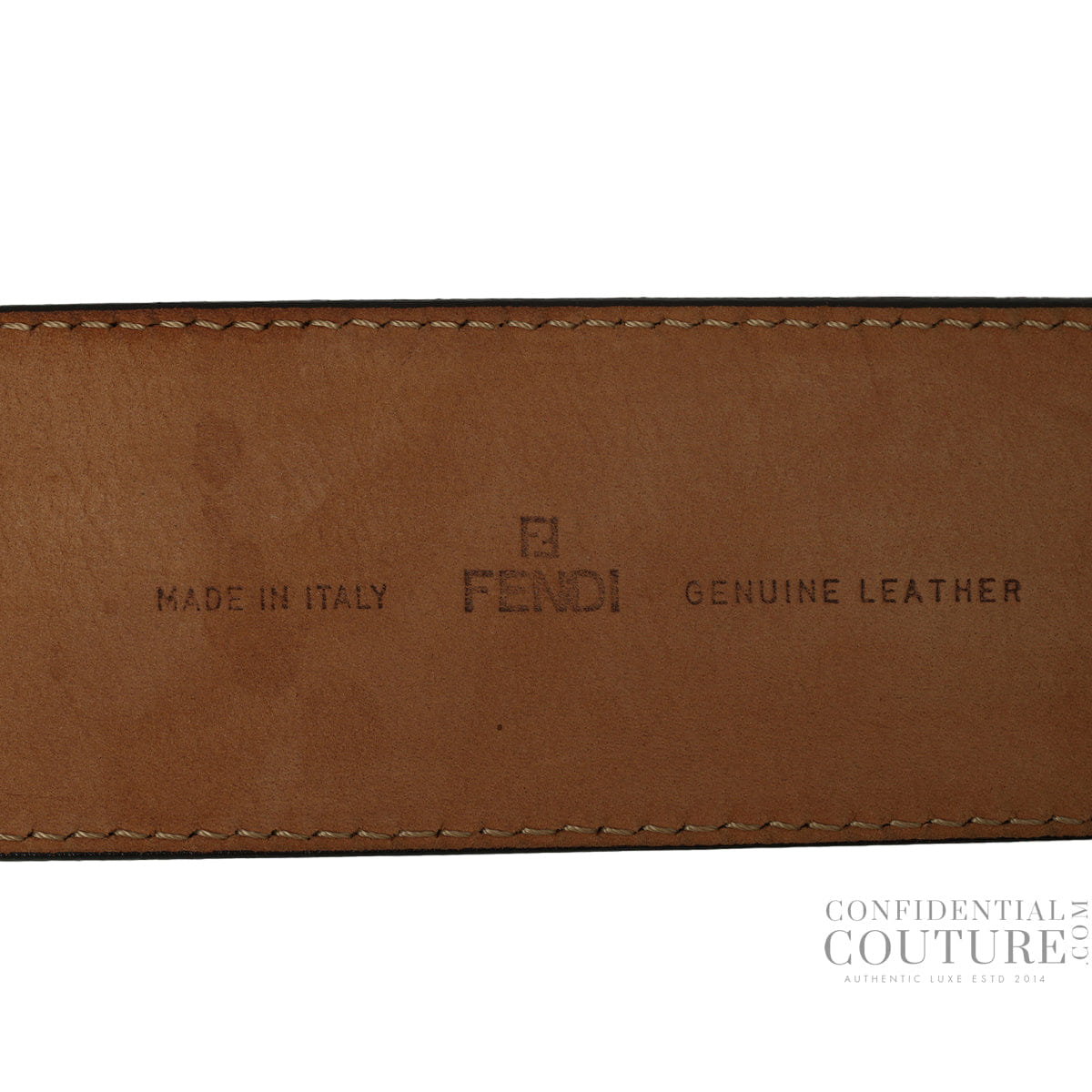 Fendi Black Leather Buckle Belt 36"