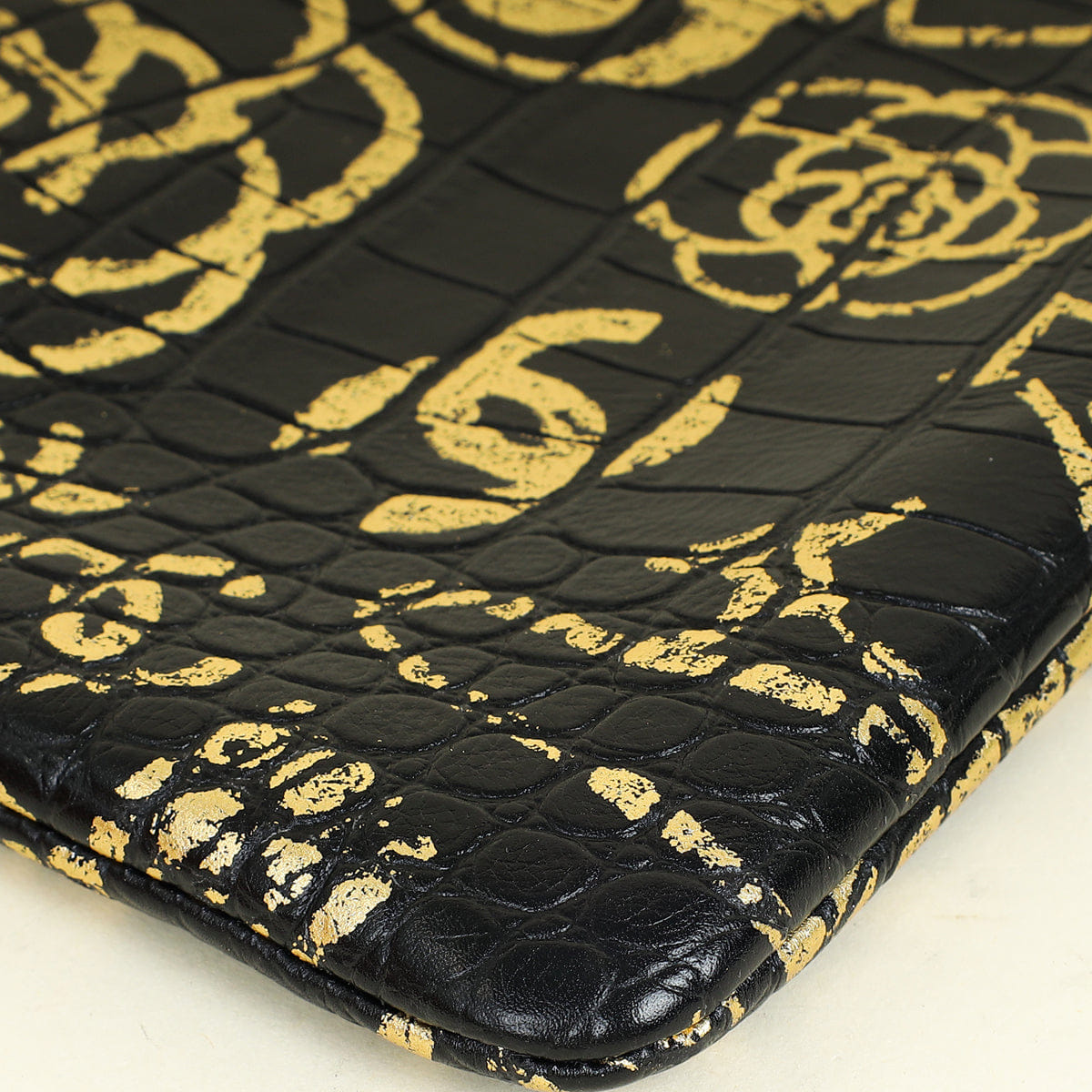 Chanel Bicolor Graffiti 2.55 Large Crocodile Reissue Cosmetic Case