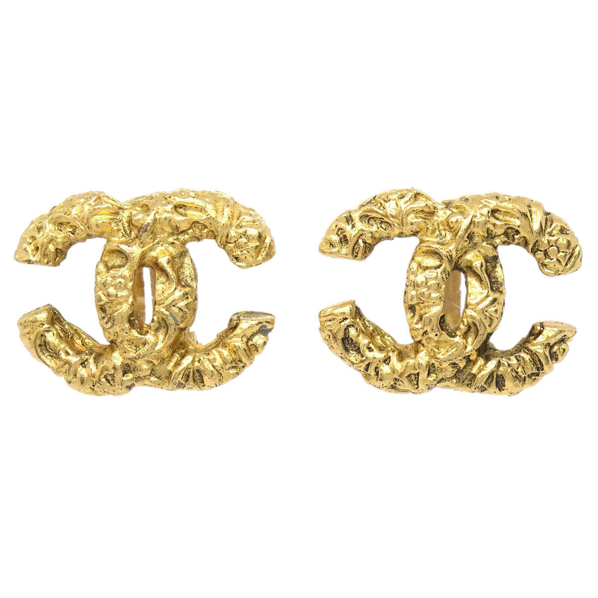 Chanel CC Clip - On Earrings Gold 93A