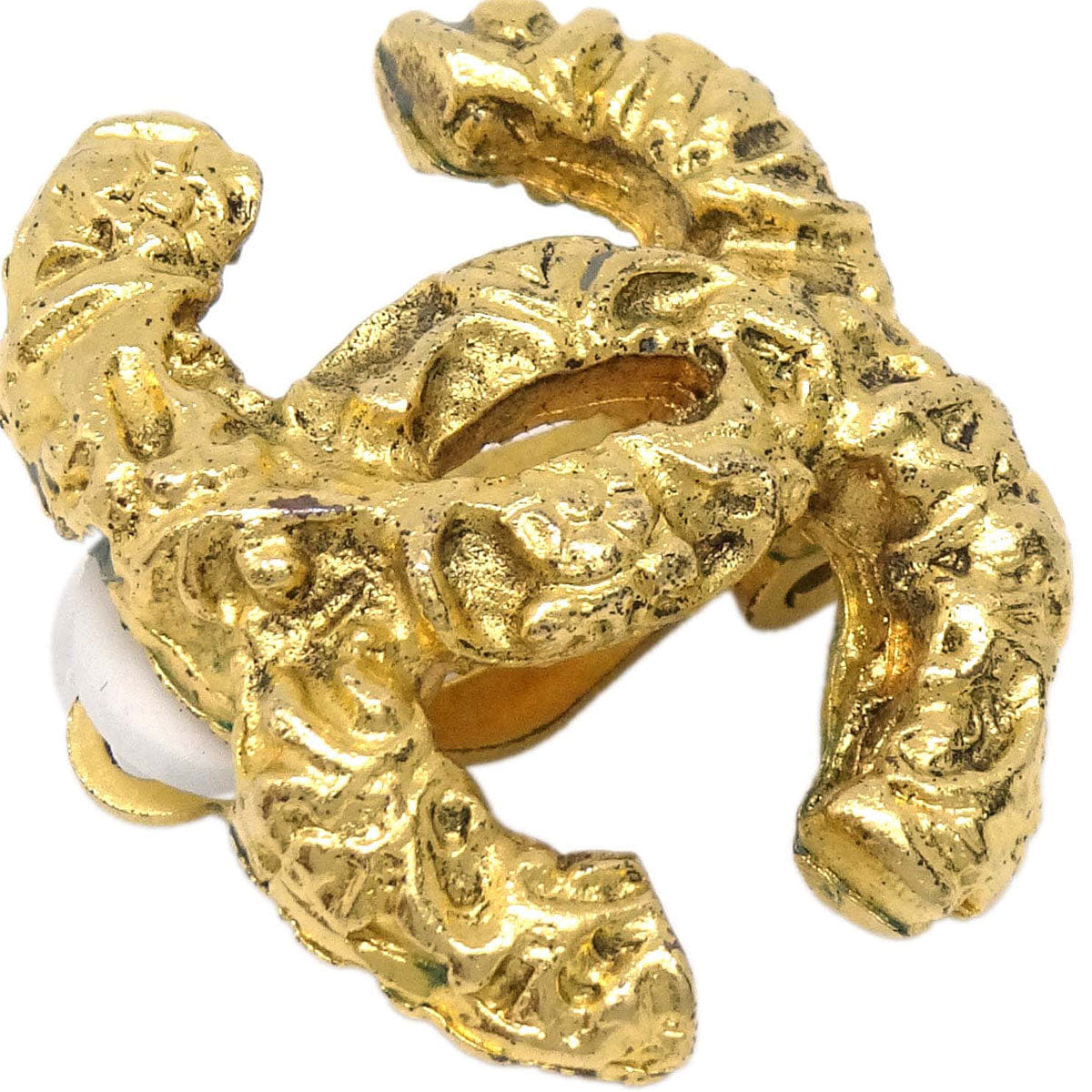 Chanel CC Clip - On Earrings Gold 93A
