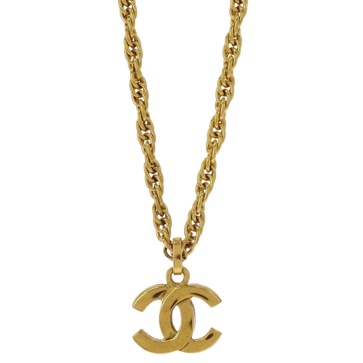 Chanel Gold CC Pendant Necklace