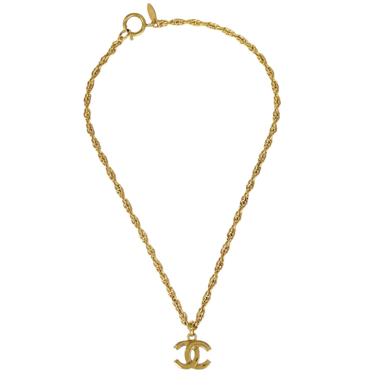 Chanel Gold CC Pendant Necklace