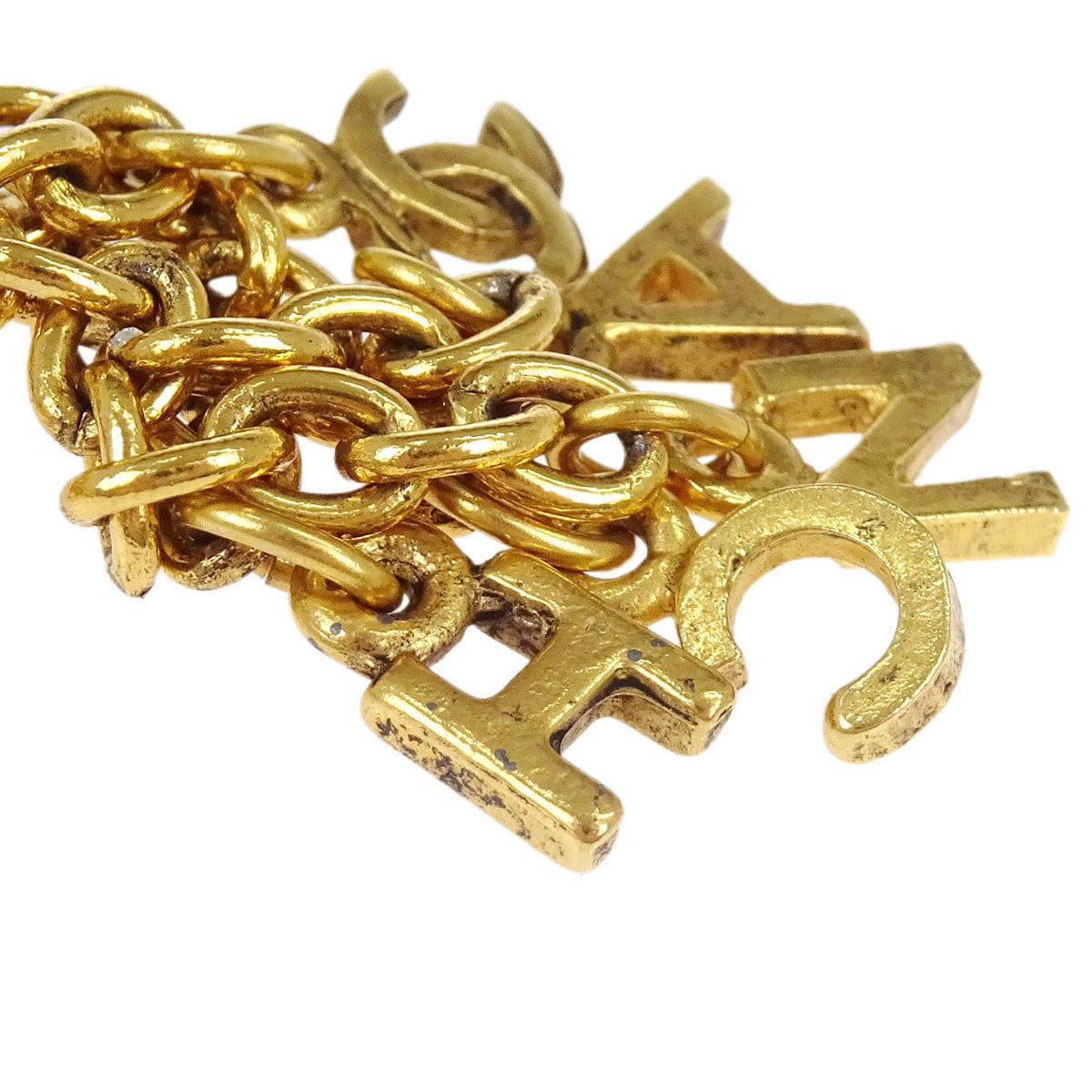 Chanel Gold Rhombus Fringe Dangle Clip - On Earrings