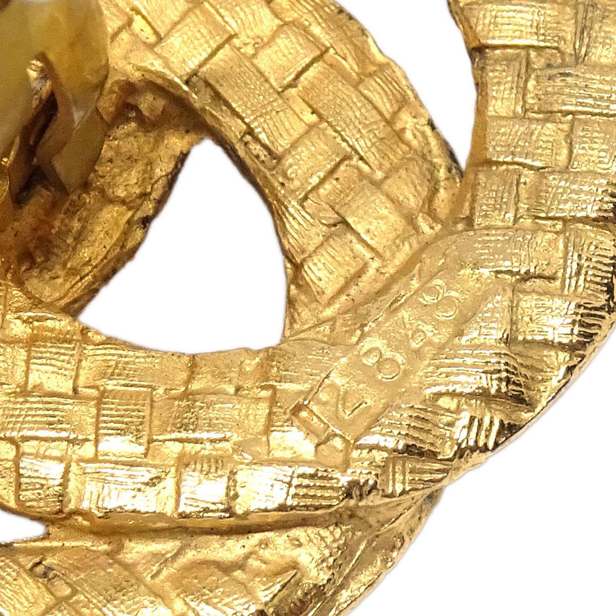 Chanel Woven CC Clip - On Earrings Gold 2848