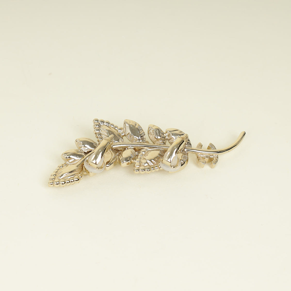 Chanel Gold CC Crystal Leaf 1 Pcs Ear Cuff