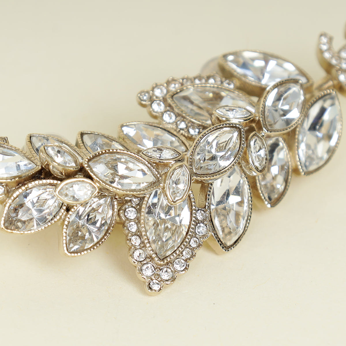 Chanel Gold CC Crystal Leaf 1 Pcs Ear Cuff