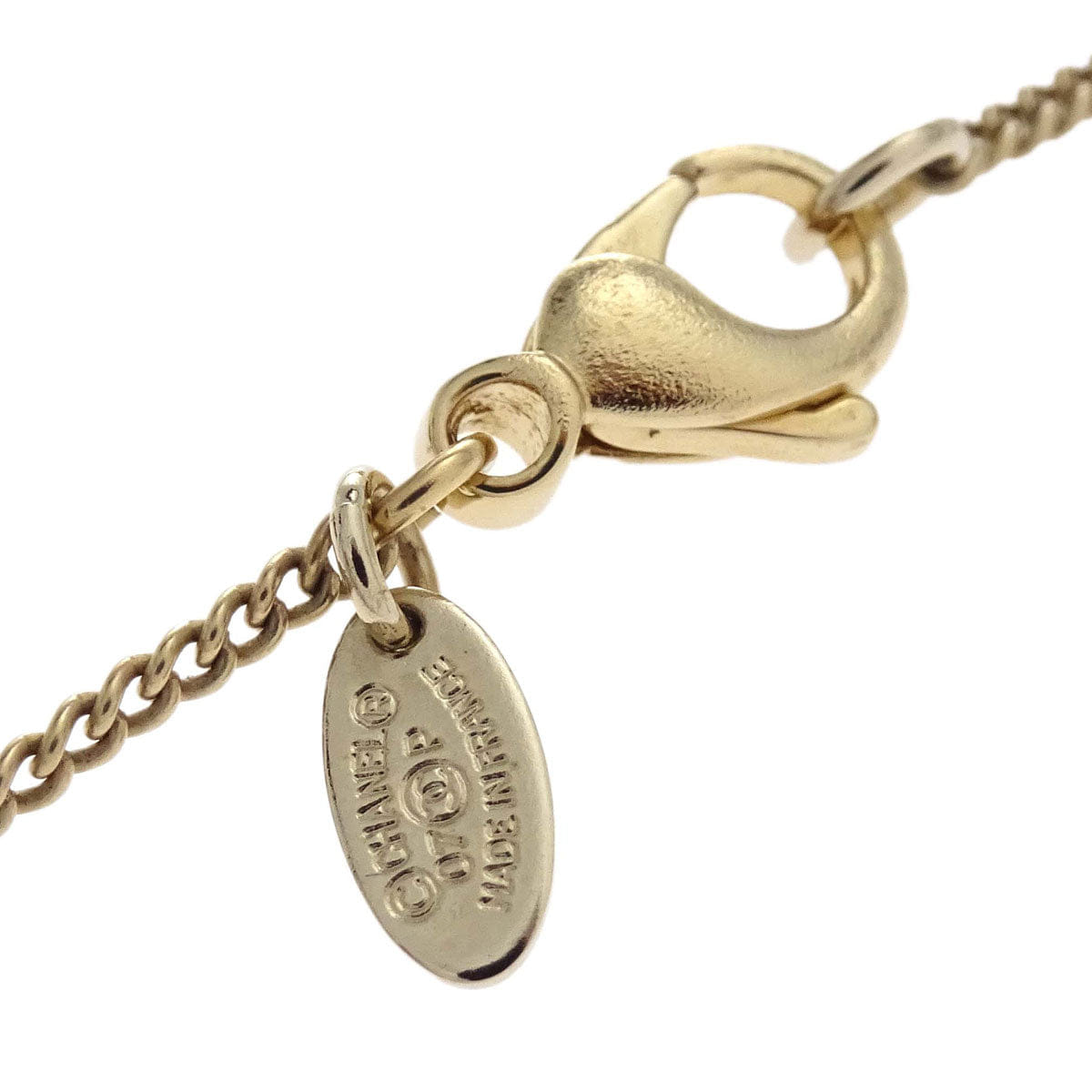 Chanel Gold CC Flower Pendant Necklace 07P