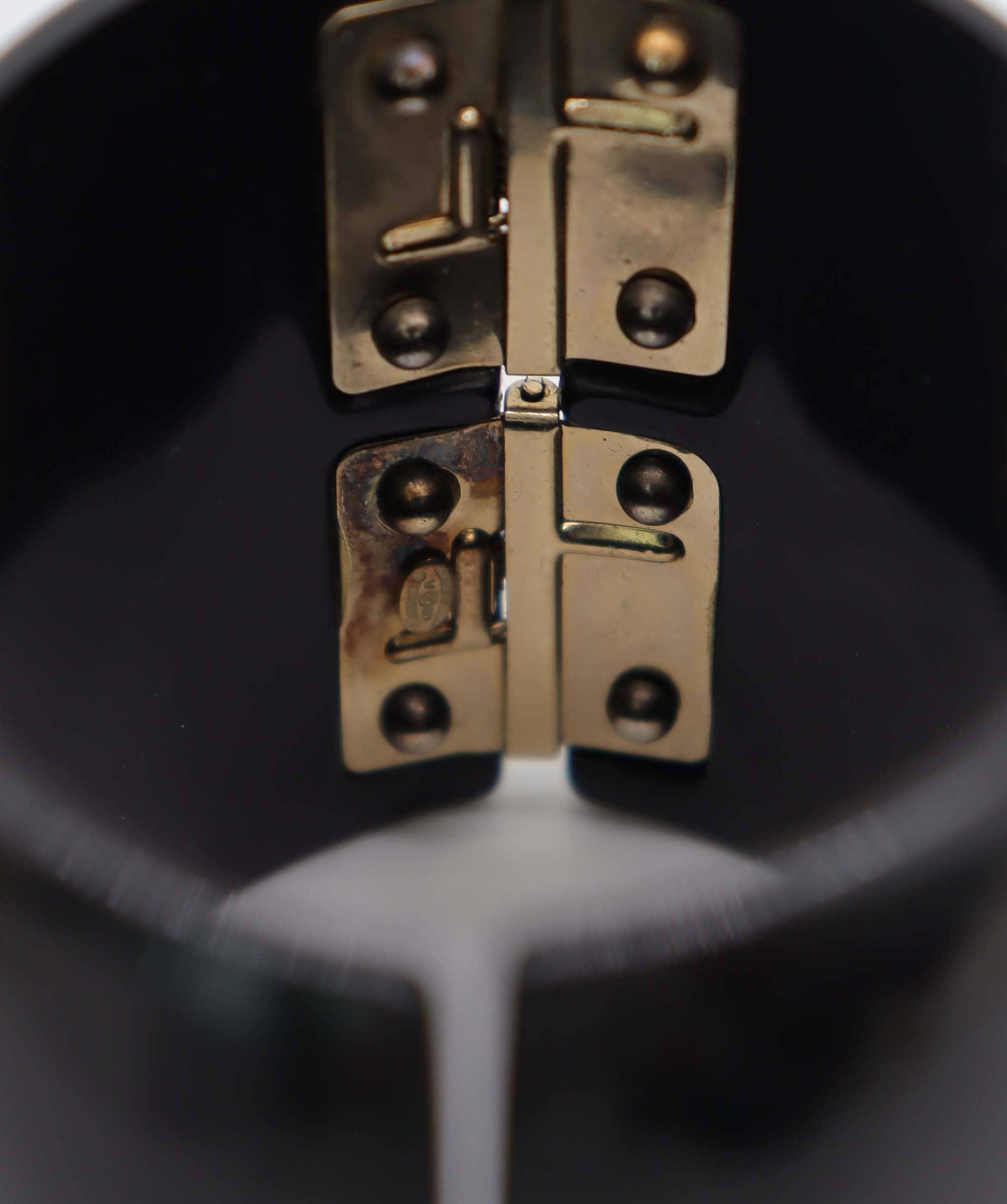 CHANEL BLACK RESIN CC CUFF BRACELET BLACK ASC7322