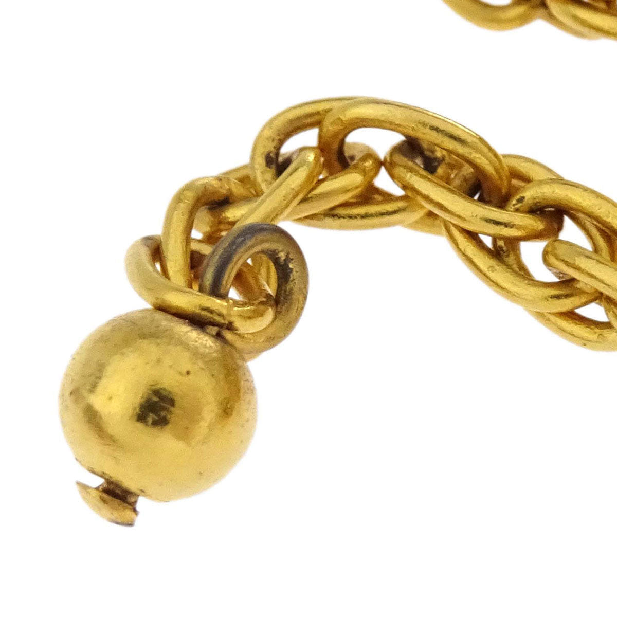 Chanel Dangle Pierced Earrings Gripoix Gold 99A