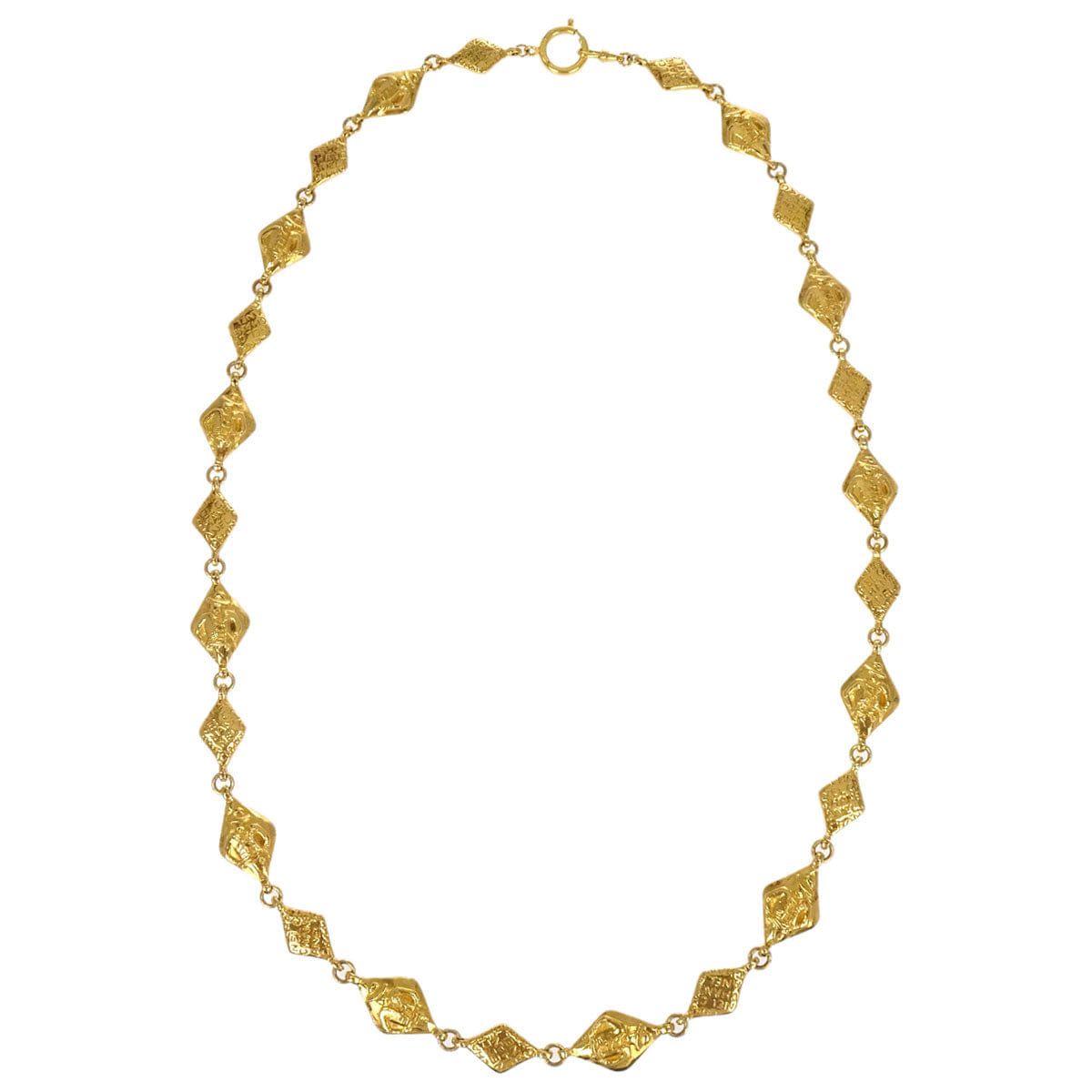 Chanel Gold Chain Rhombus Necklace