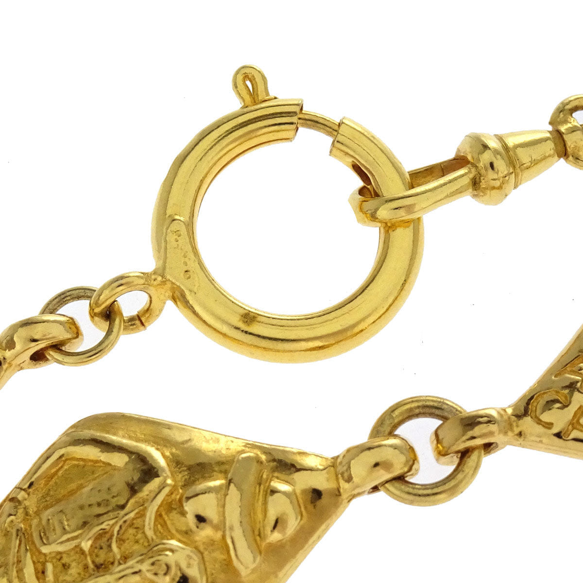 Chanel Gold Chain Rhombus Necklace