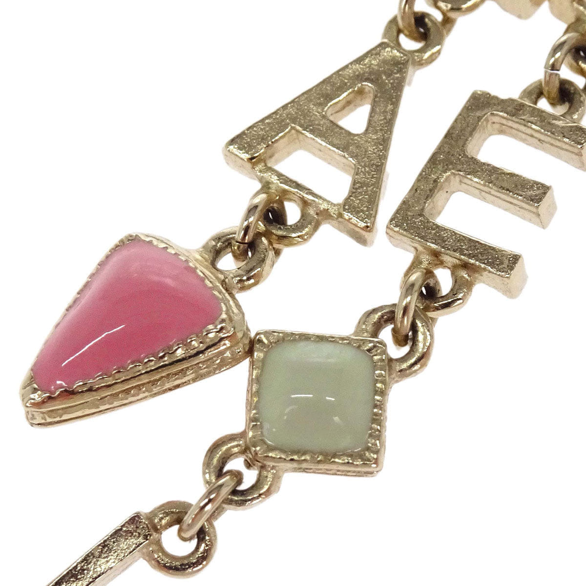 Chanel Dangle Pierced Earrings CC Logo Costume Pearl Gold