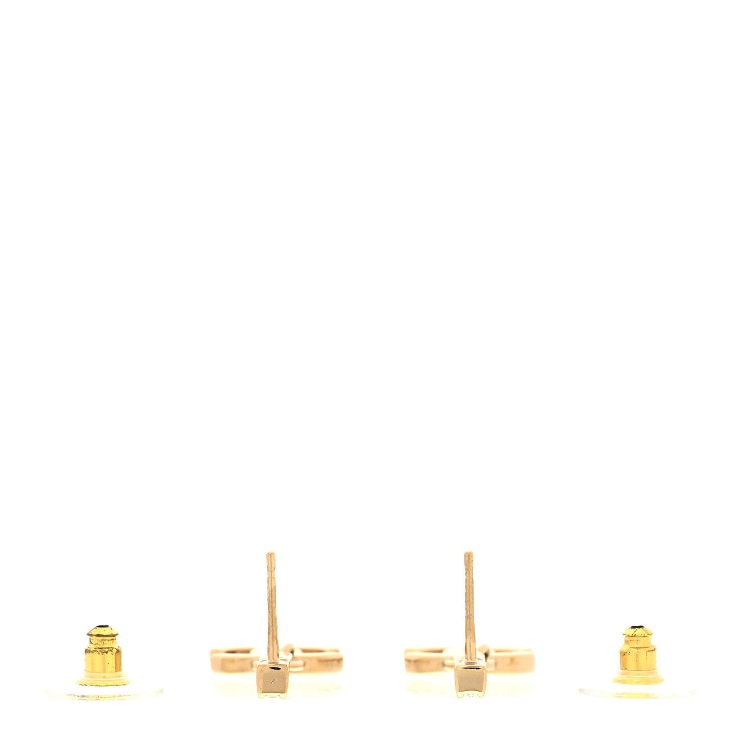 Chanel Crystal CC Drop Earrings Gold
