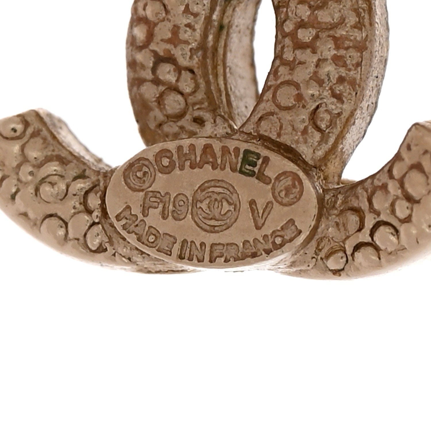 Chanel Crystal CC Earrings Gold