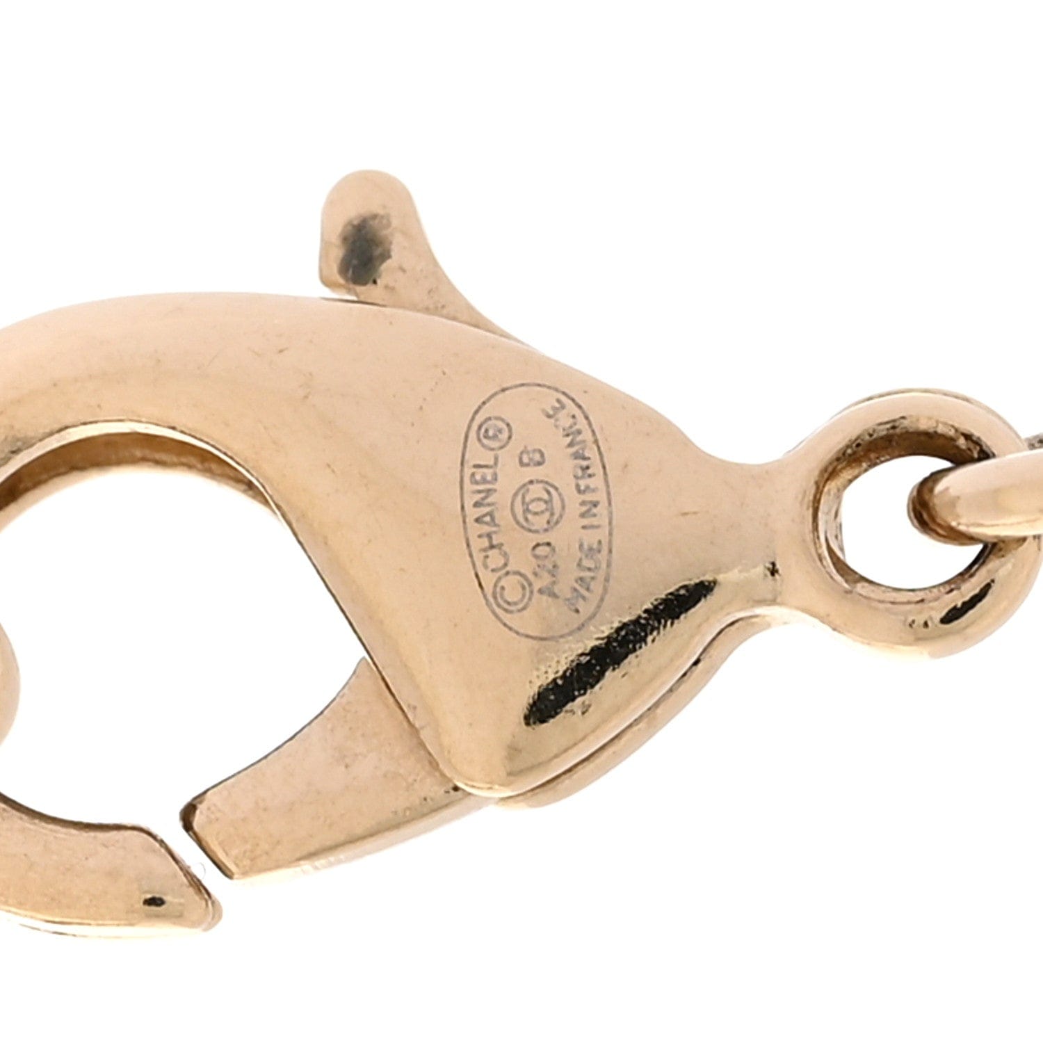 Chanel Pearl Crystal CC Logo Choker Necklace Gold