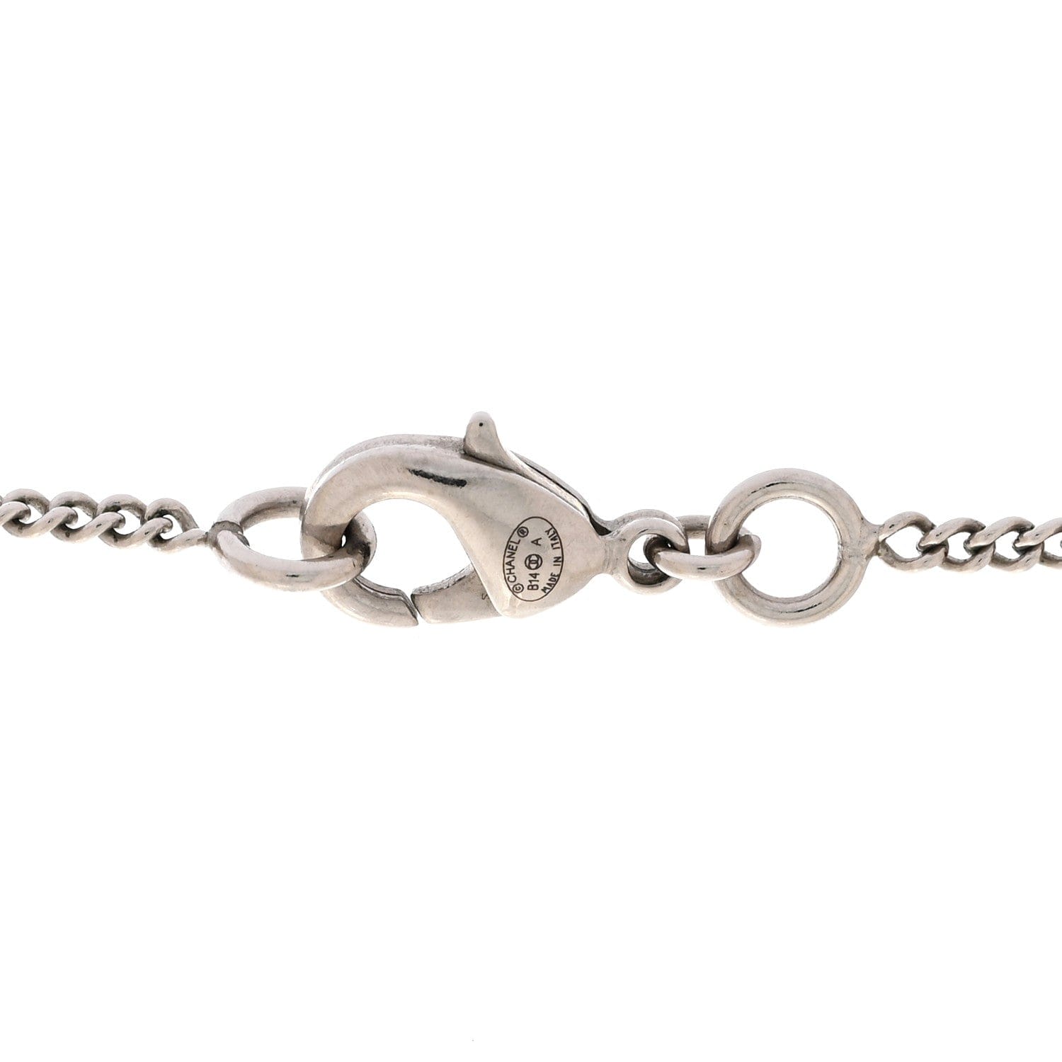 Chanel Ruthenium Twisted Camellia CC Pendant Necklace