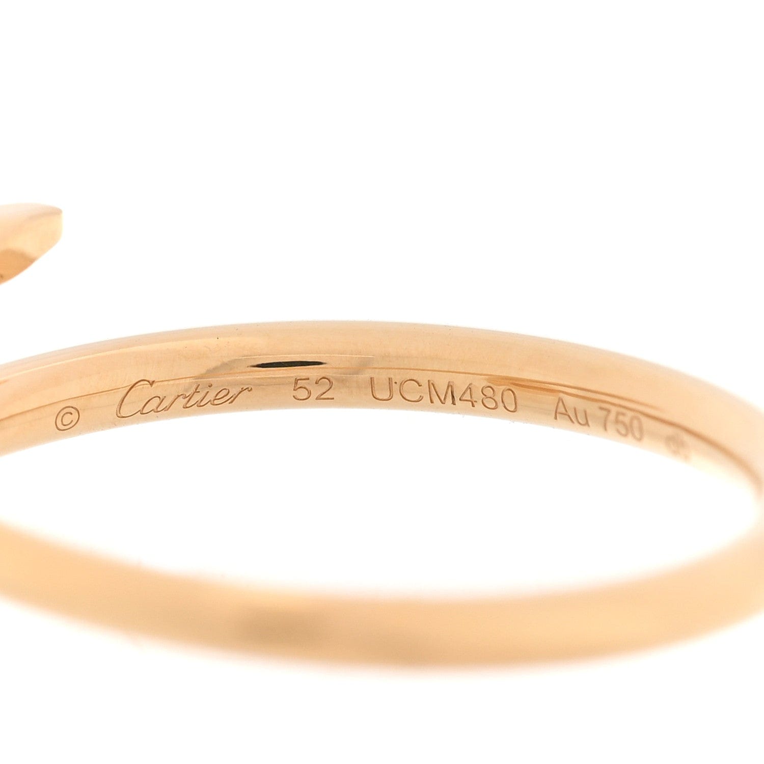 Cartier 18K Yellow Gold Small Juste Un Clou Ring 52 6