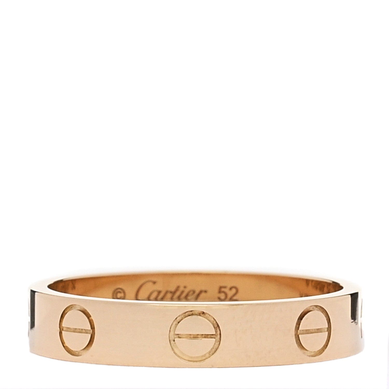 Cartier 18K Yellow Gold 3.5 mm LOVE Wedding Band Ring 52 6