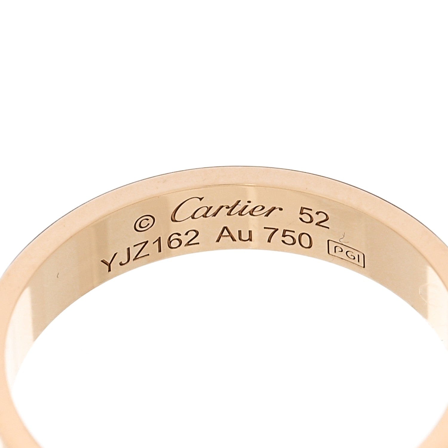Cartier 18K Yellow Gold 3.5 mm LOVE Wedding Band Ring 52 6