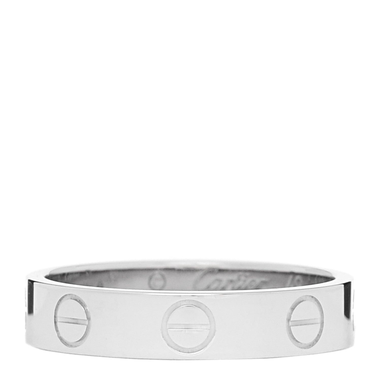 Cartier 18K White Gold 3.5 mm LOVE Wedding Band Ring 49 4.75