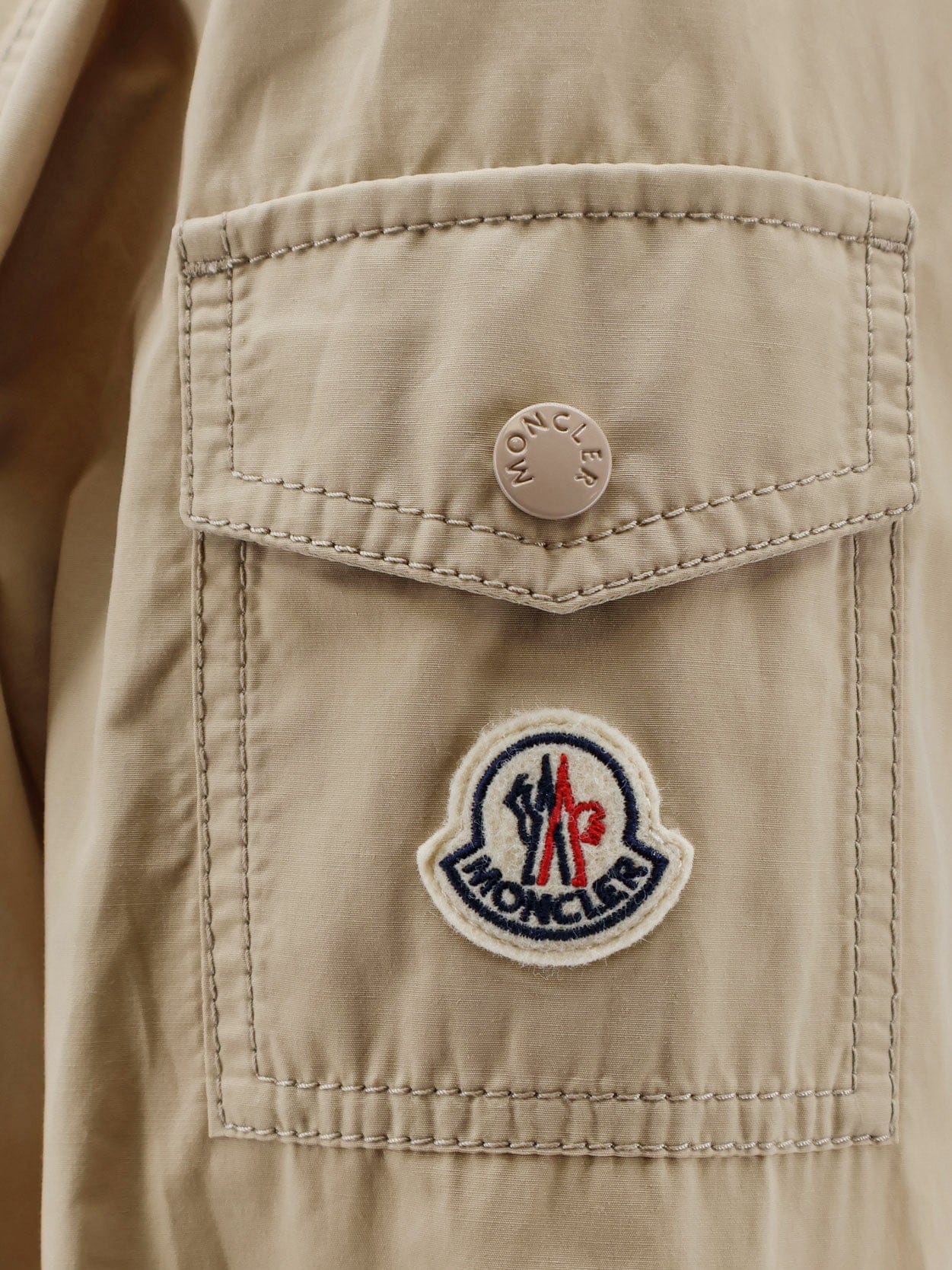 Moncler Laerte cotton blend long jacket