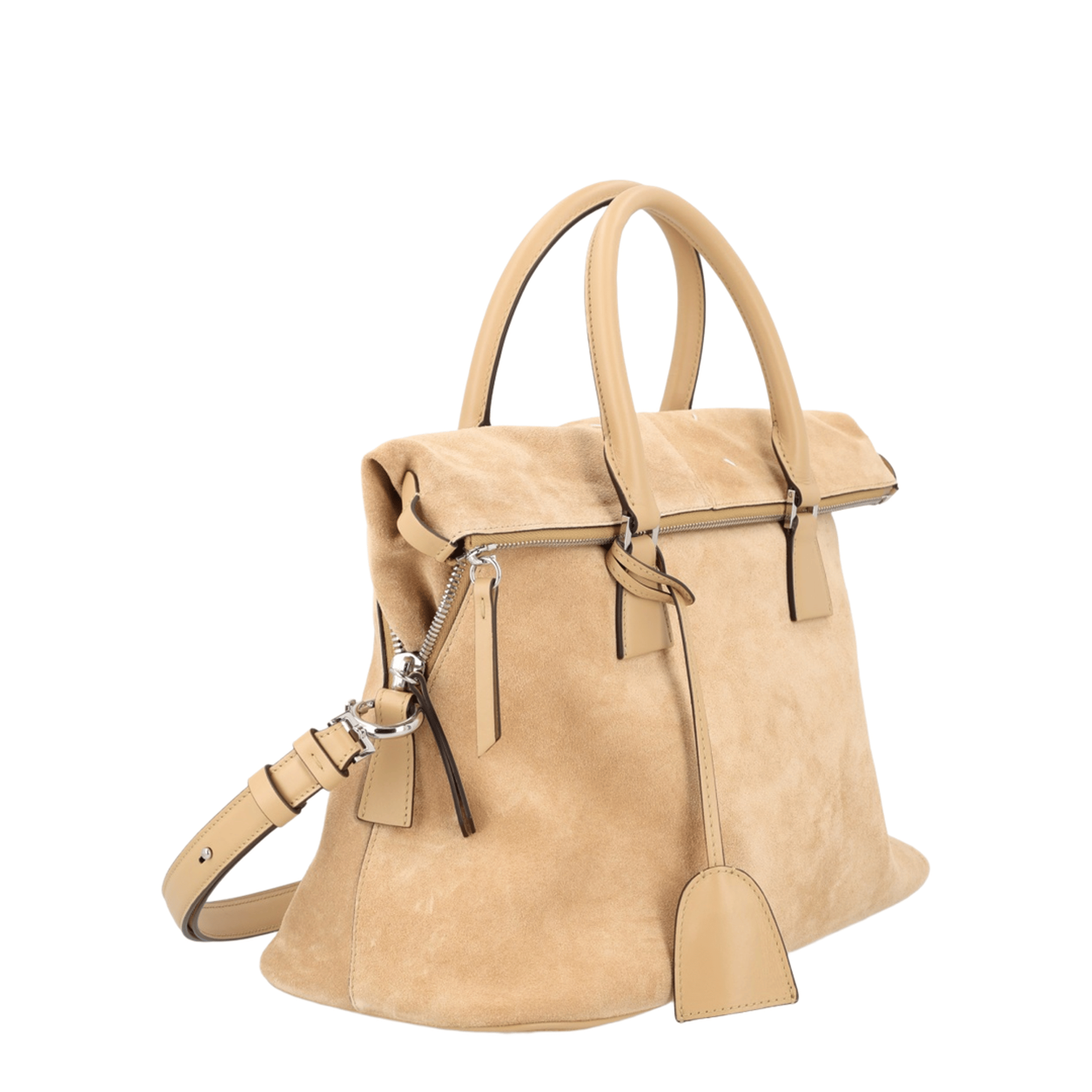 Maison Margiela 5AC Soft Medium Calfskin Handbag - Camel