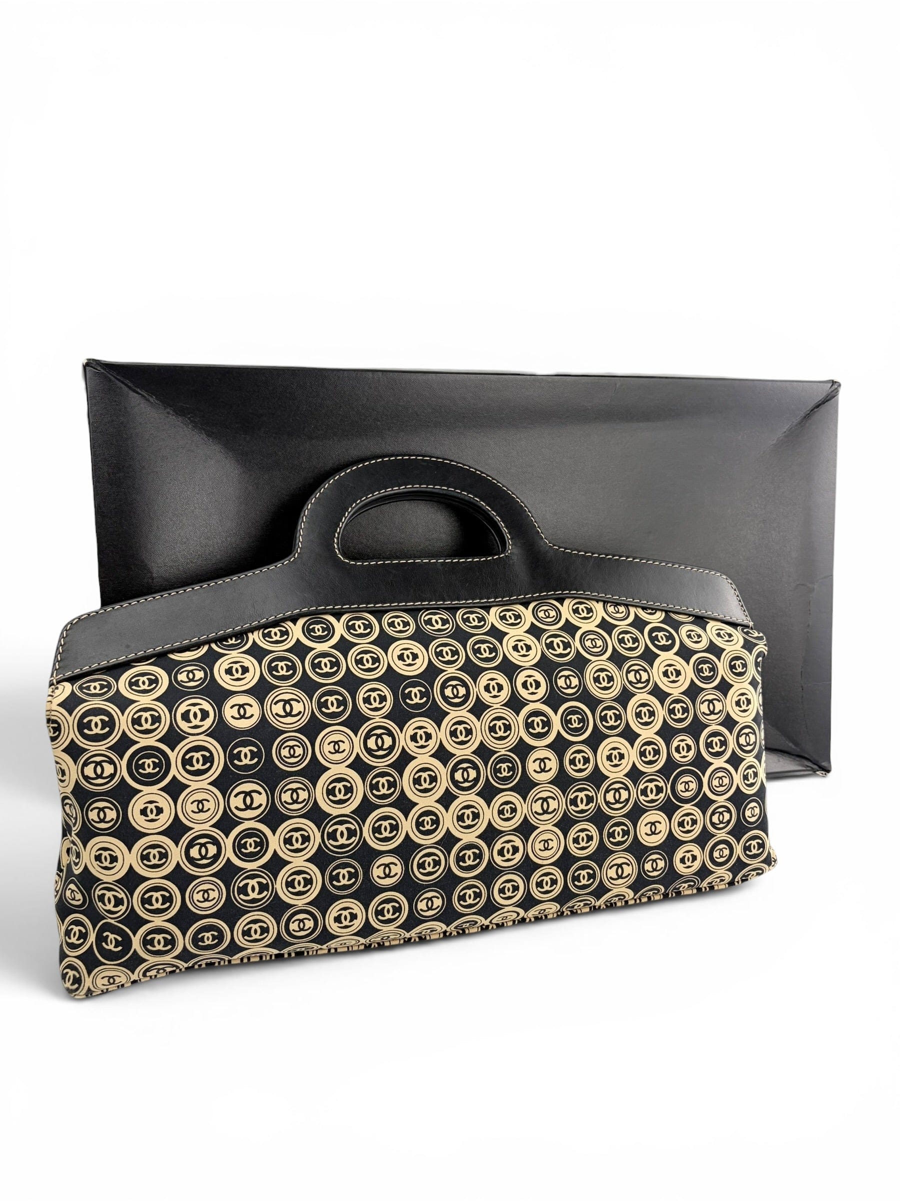 Chanel Vintage CC Motif Jersey Frame Bag