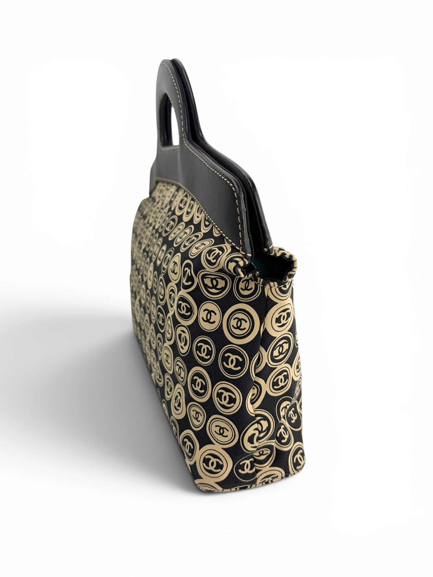 Chanel Vintage CC Motif Jersey Frame Bag
