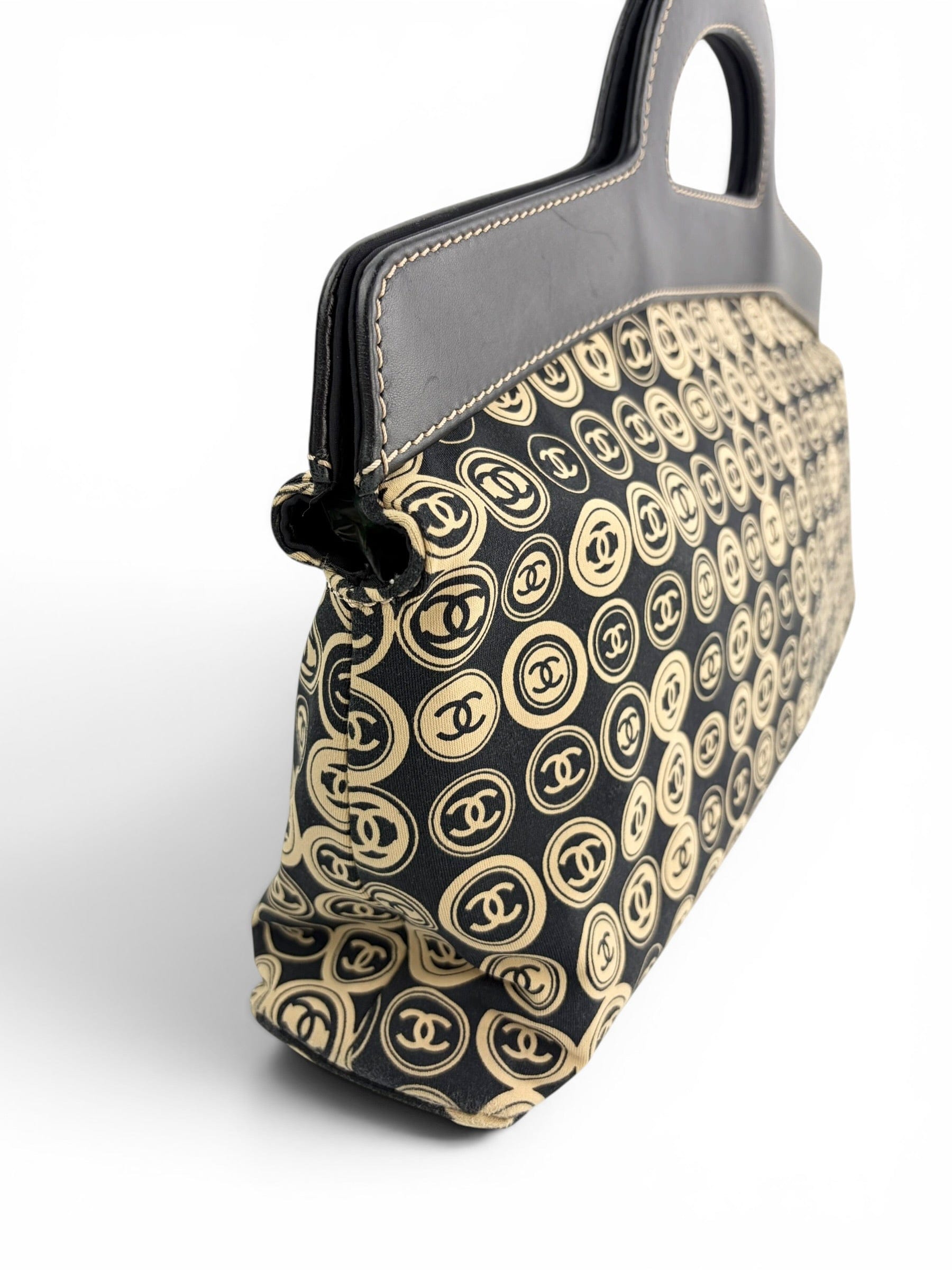 Chanel Vintage CC Motif Jersey Frame Bag
