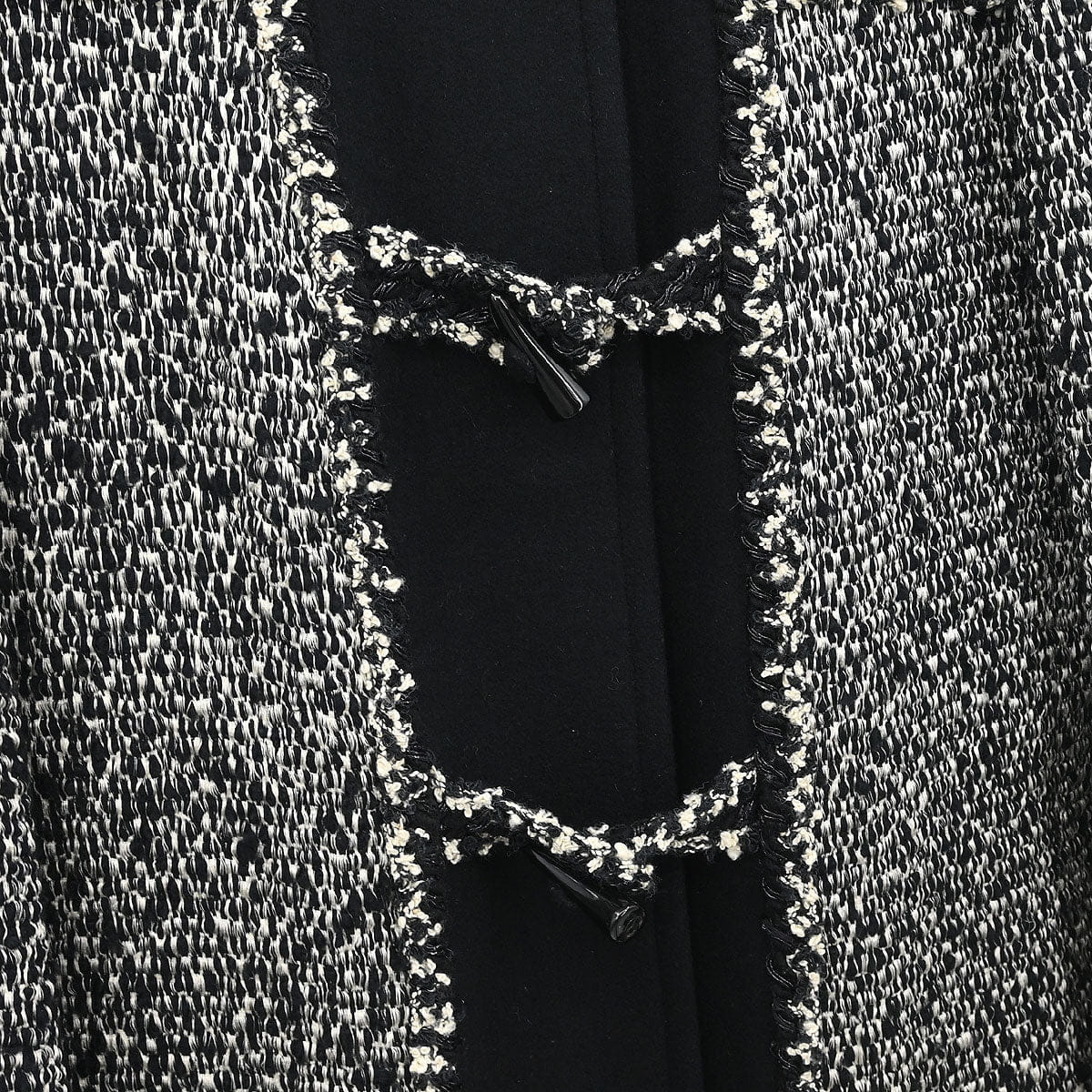 Chanel 2011 - 2012 Hooded Duffel Coat Tweed Black #34