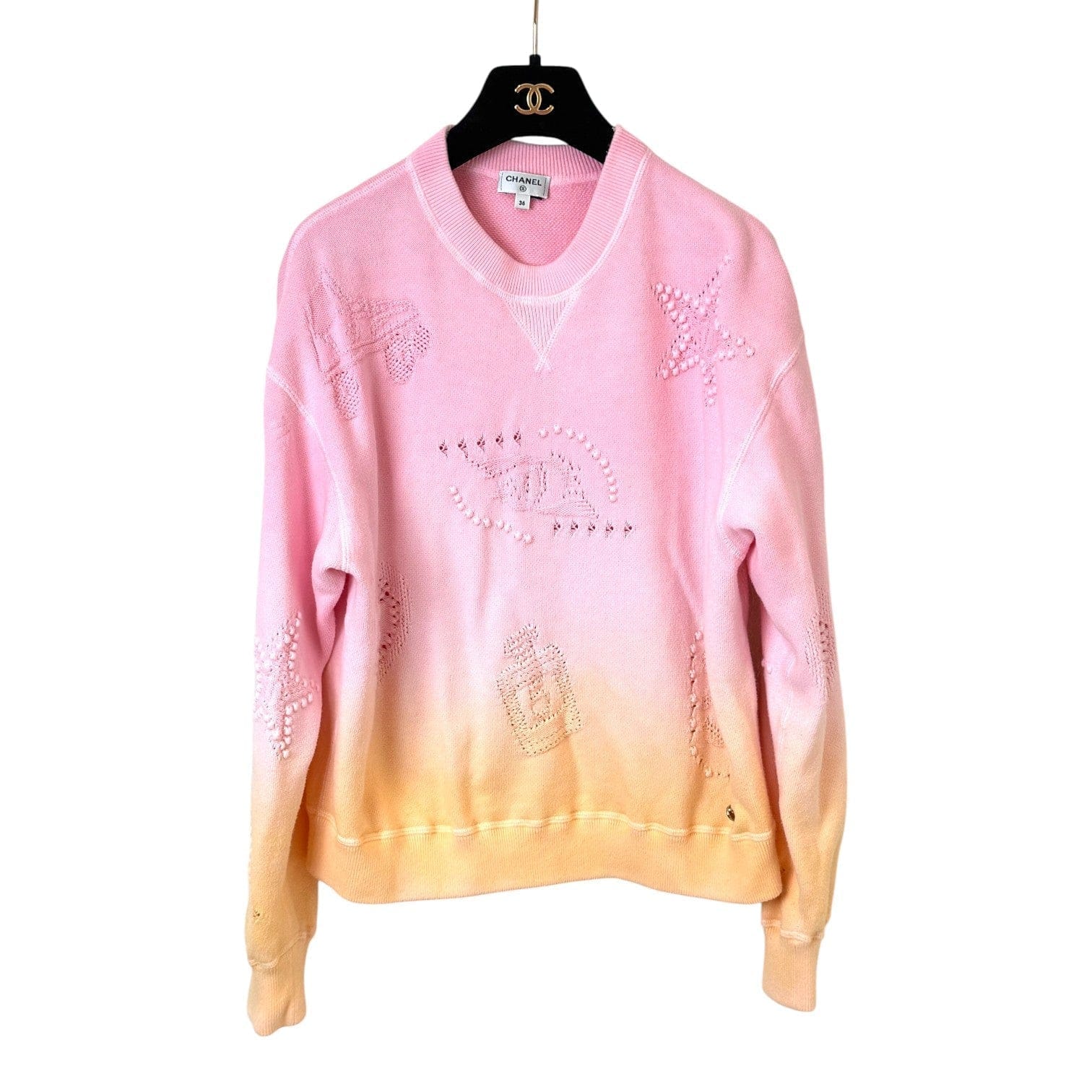 Chanel 23A Pink Cotton Pullover #36