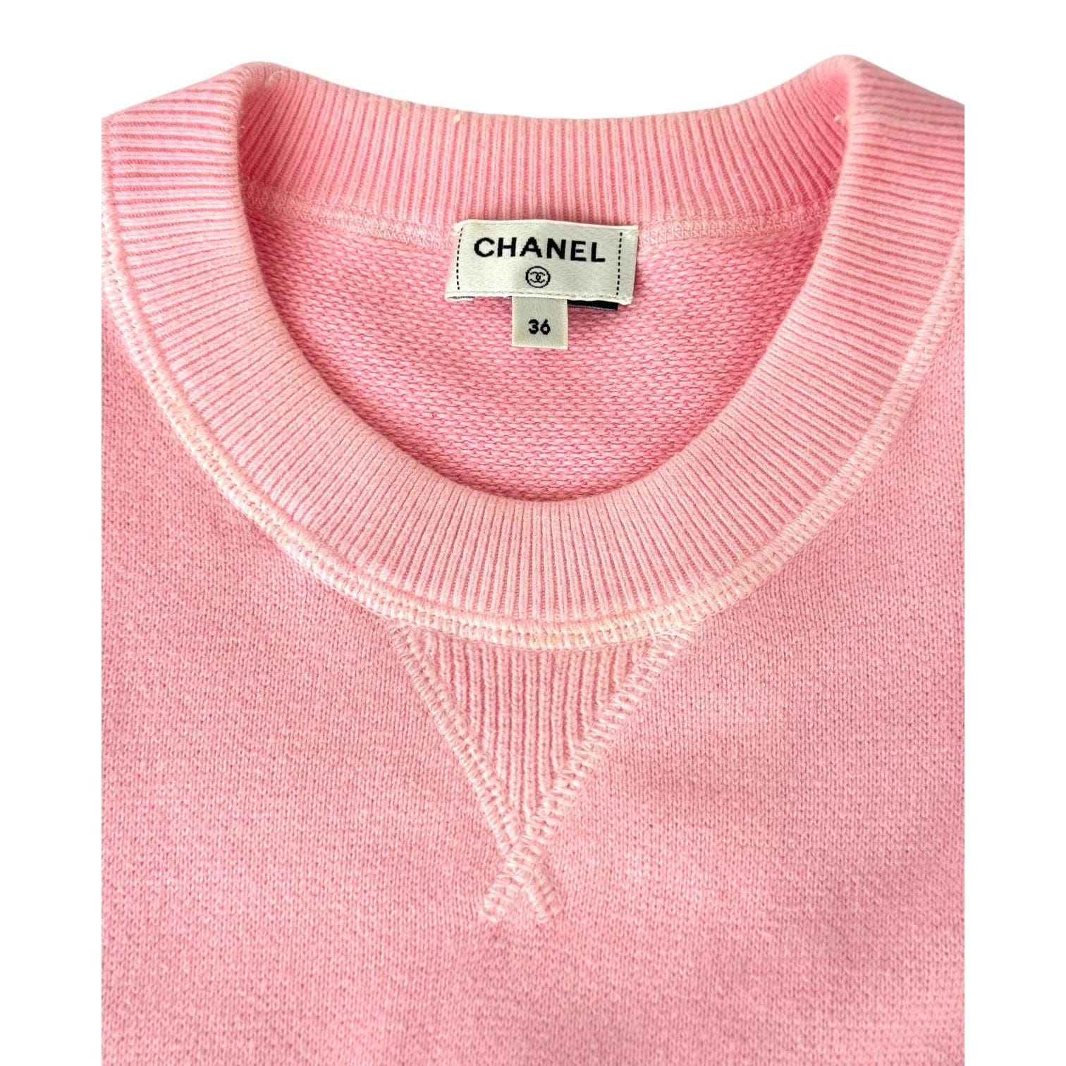 Chanel 23A Pink Cotton Pullover #36