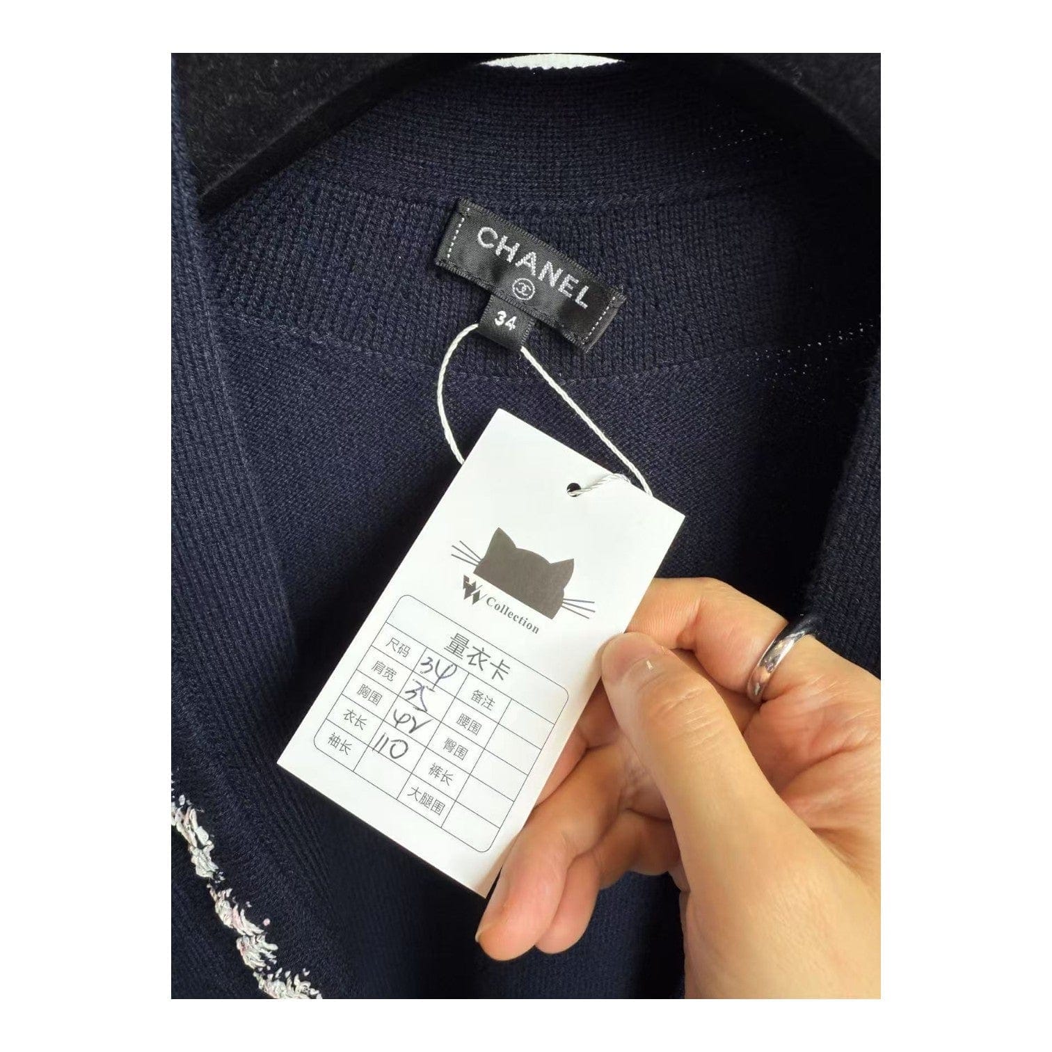 Chanel Blue Long Cashmere Cardigan #34