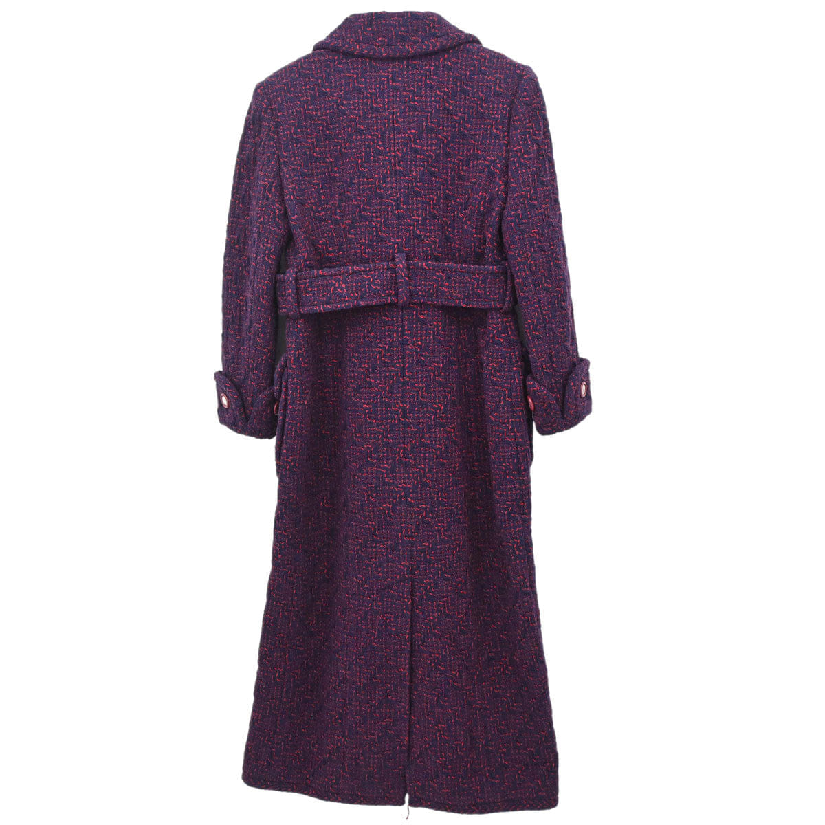 Chanel 2017 - 2018 Tweed Long Coat Navy Red #36