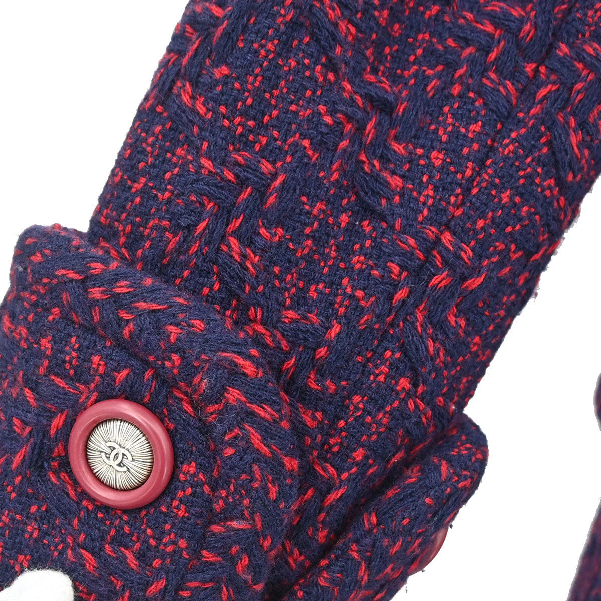 Chanel 2017 - 2018 Tweed Long Coat Navy Red #36