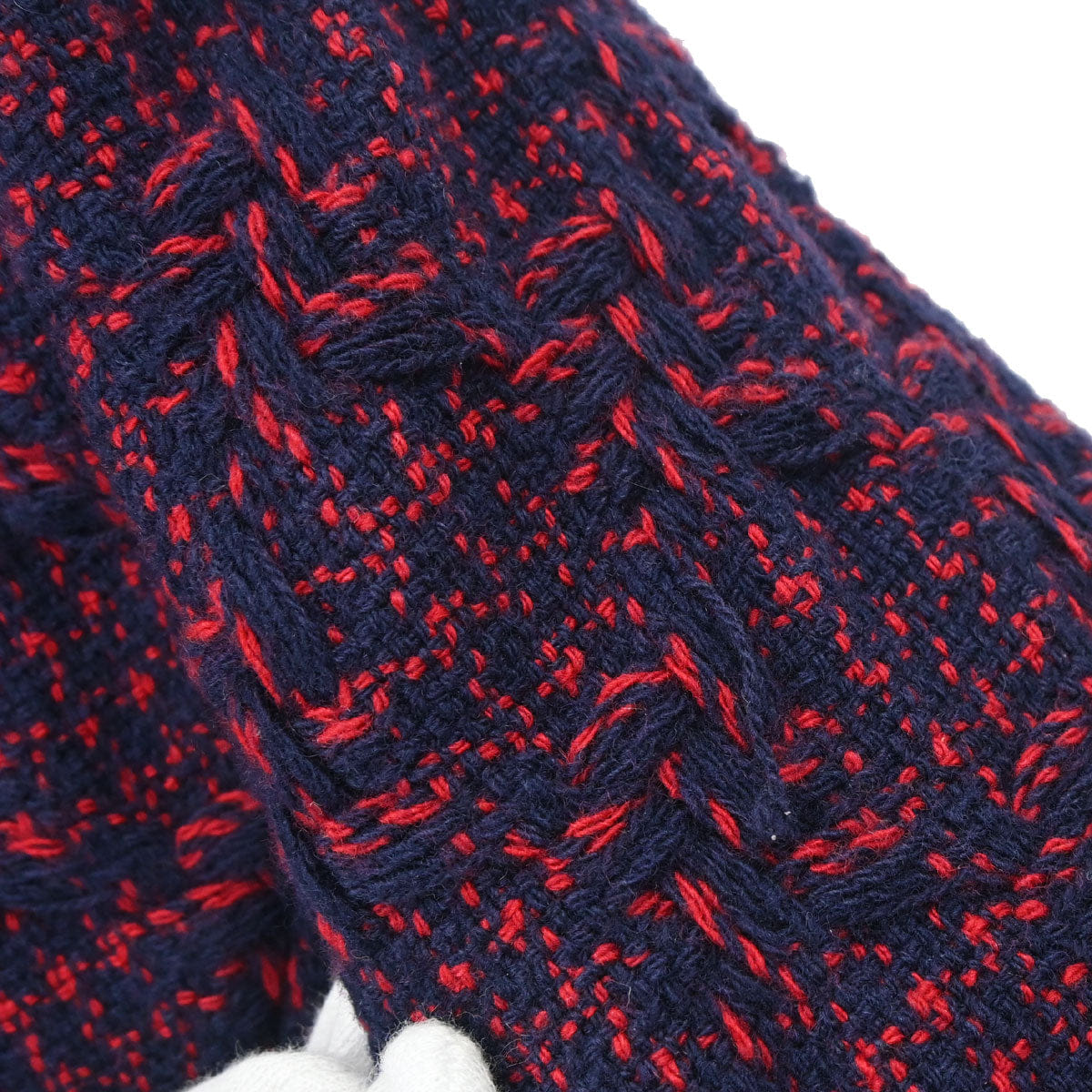 Chanel 2017 - 2018 Tweed Long Coat Navy Red #36