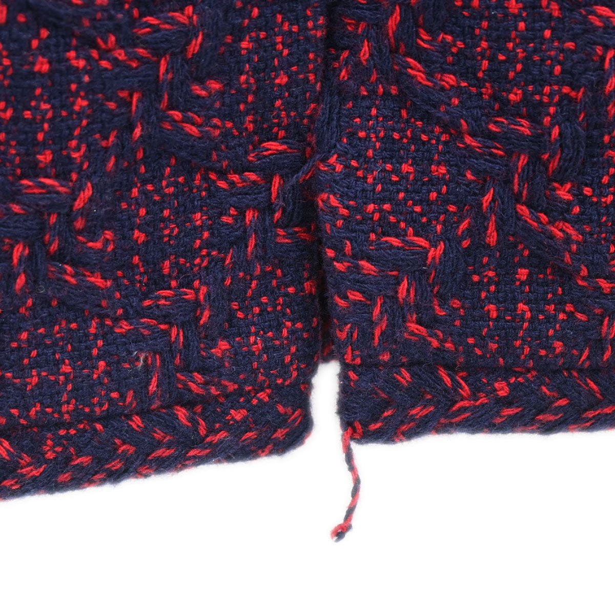 Chanel 2017 - 2018 Tweed Long Coat Navy Red #36