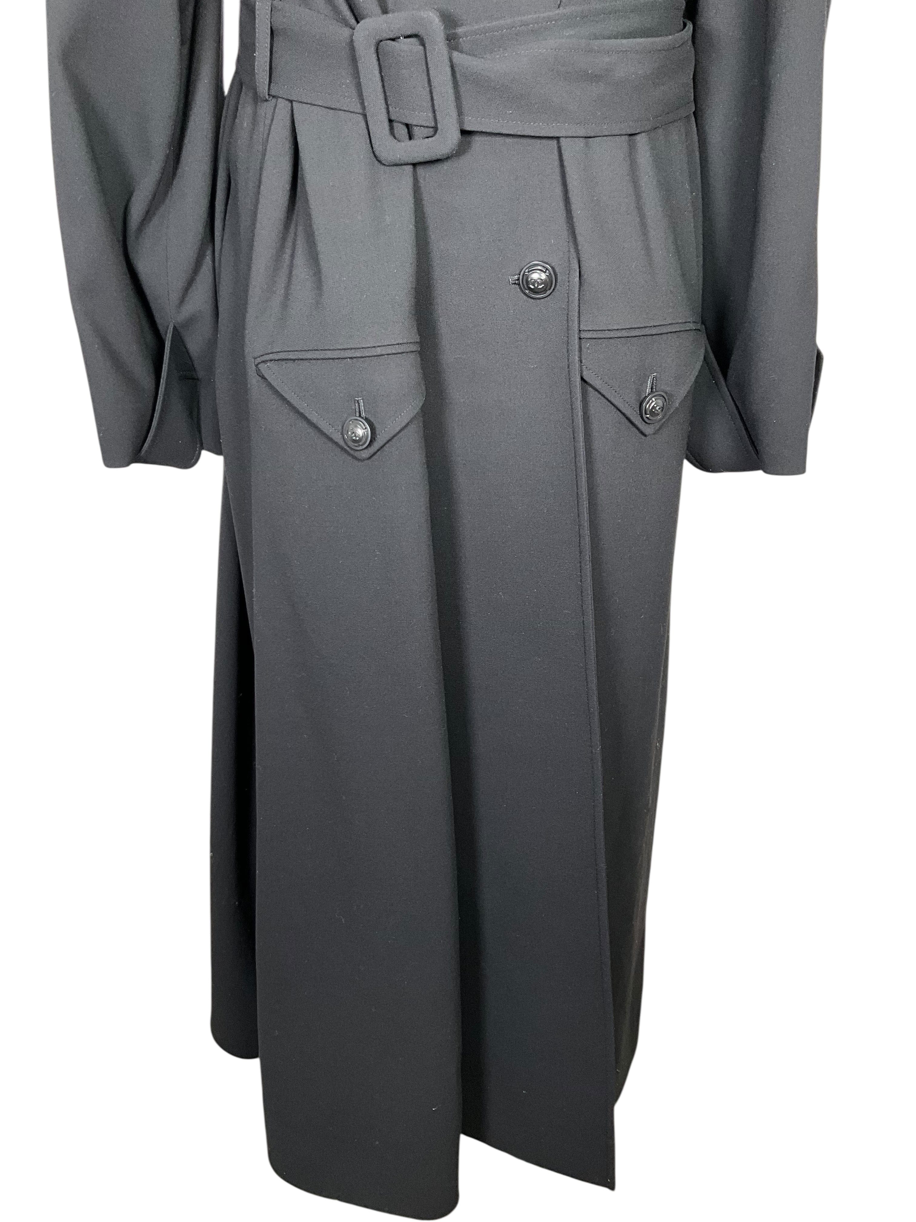 CHANEL 97A Double Breasted Trench Coat Size M