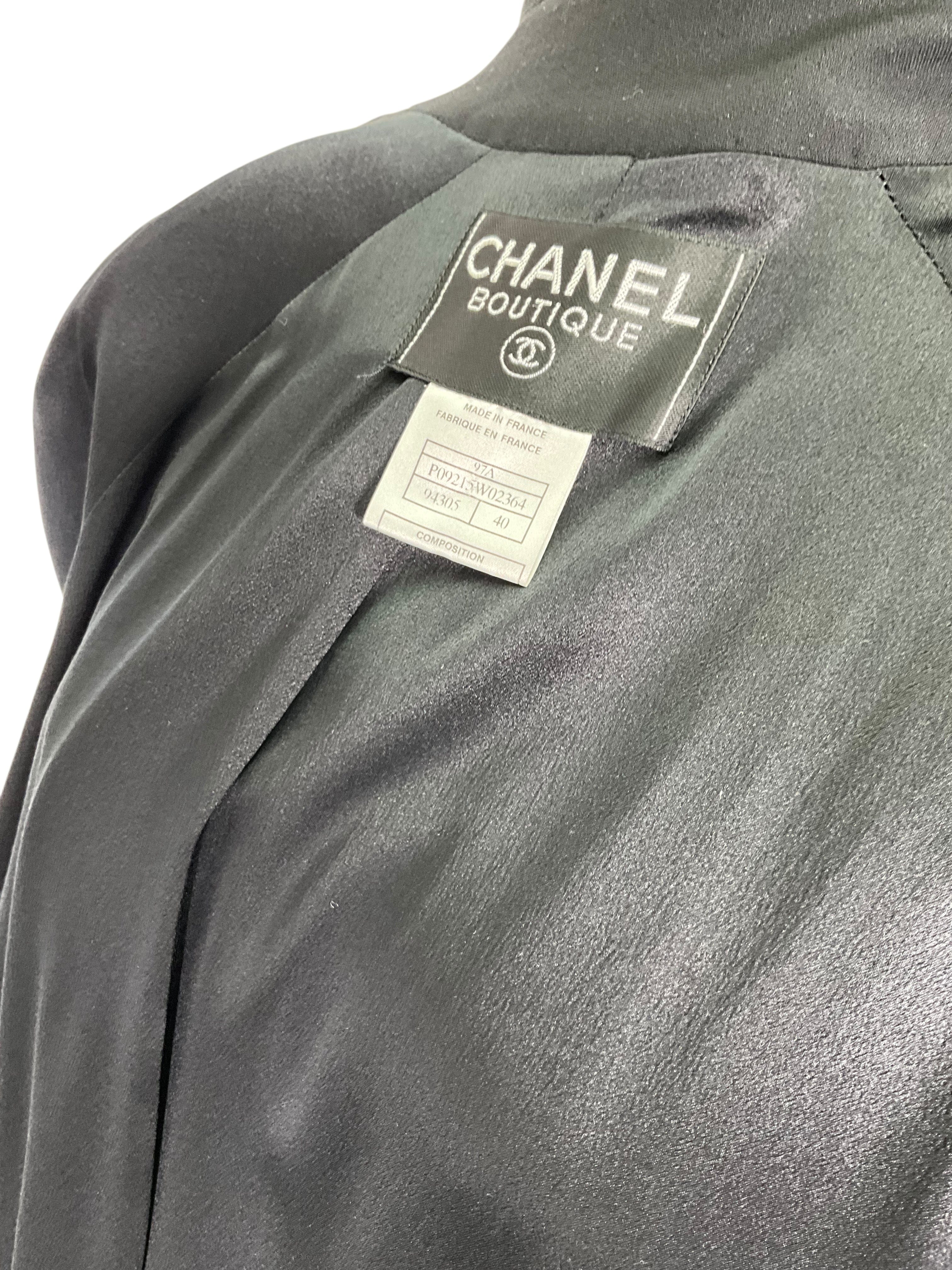 CHANEL 97A Double Breasted Trench Coat Size M