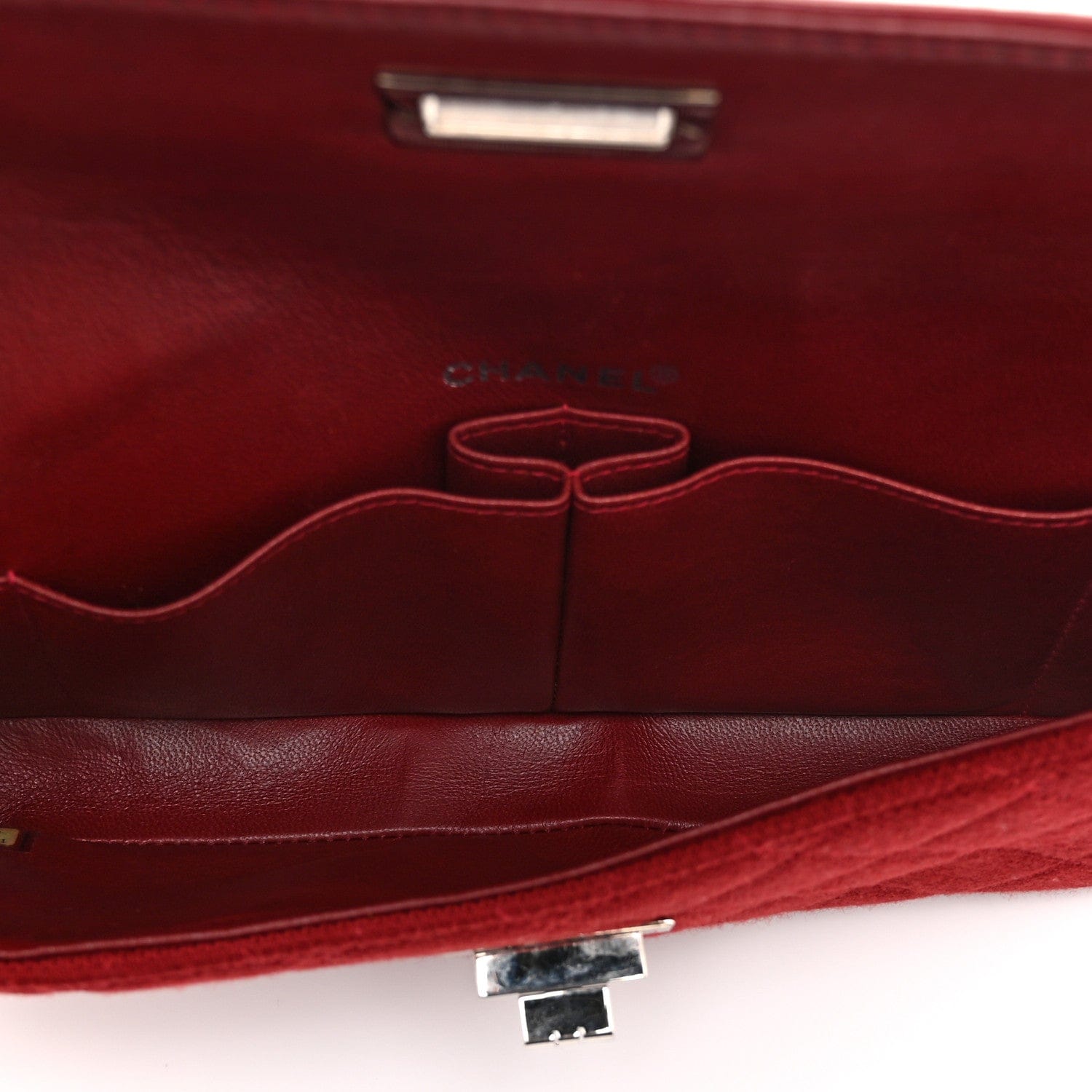 Chanel Patent Jersey Quilted 2.55 Reissue East West Flap Red